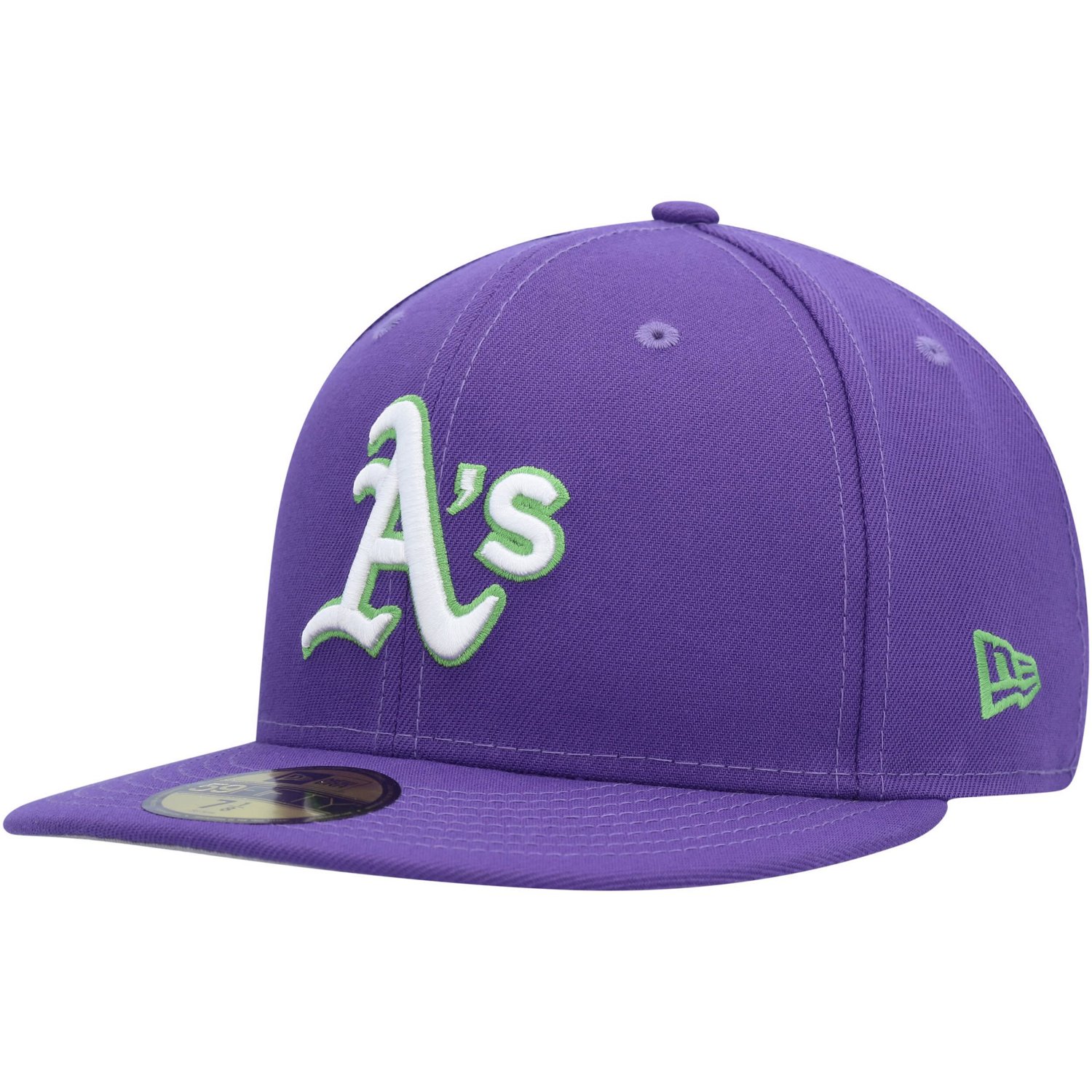 New Era Oakland Athletics Lime Side Patch 59FIFTY Fitted Hat                                                                     - view number 3