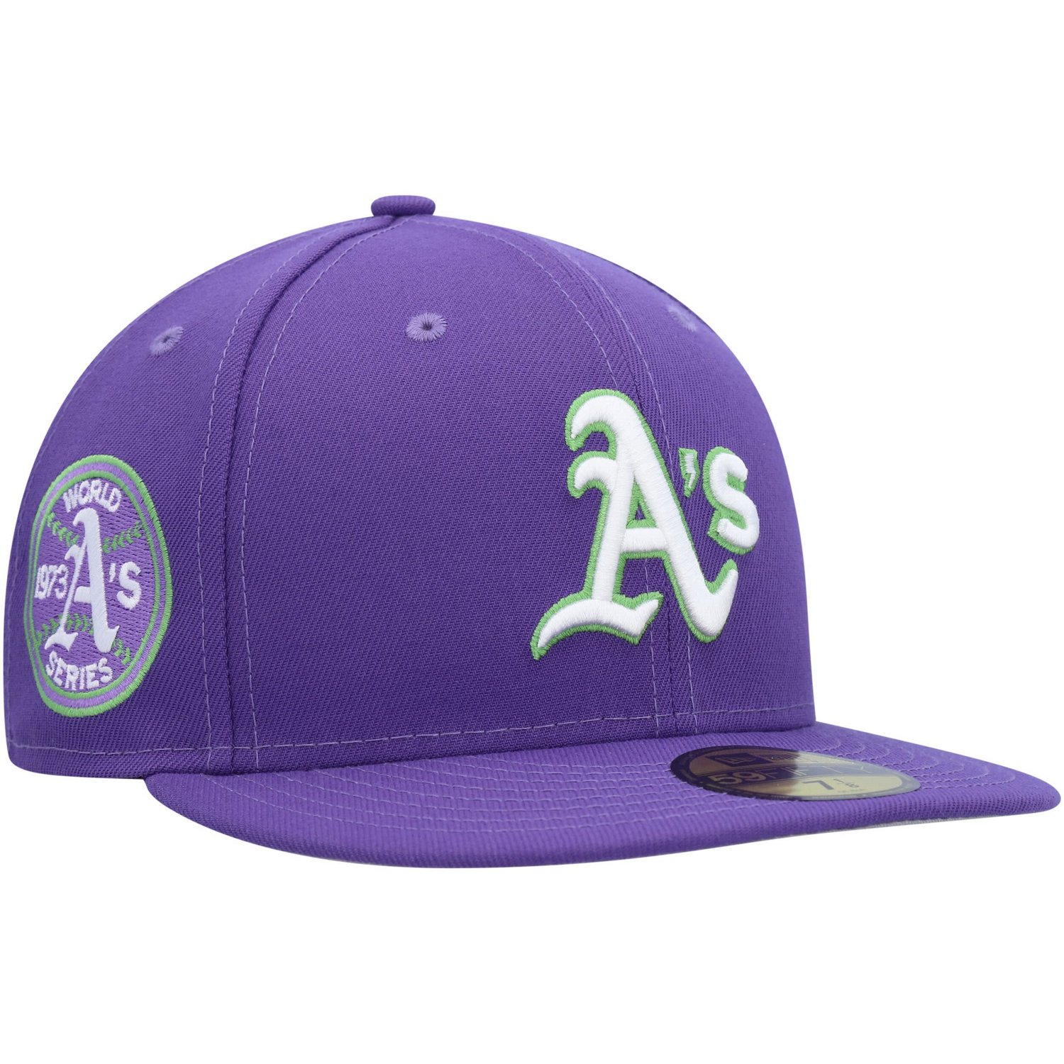 New Era Oakland Athletics Lime Side Patch 59FIFTY Fitted Hat                                                                     - view number 1