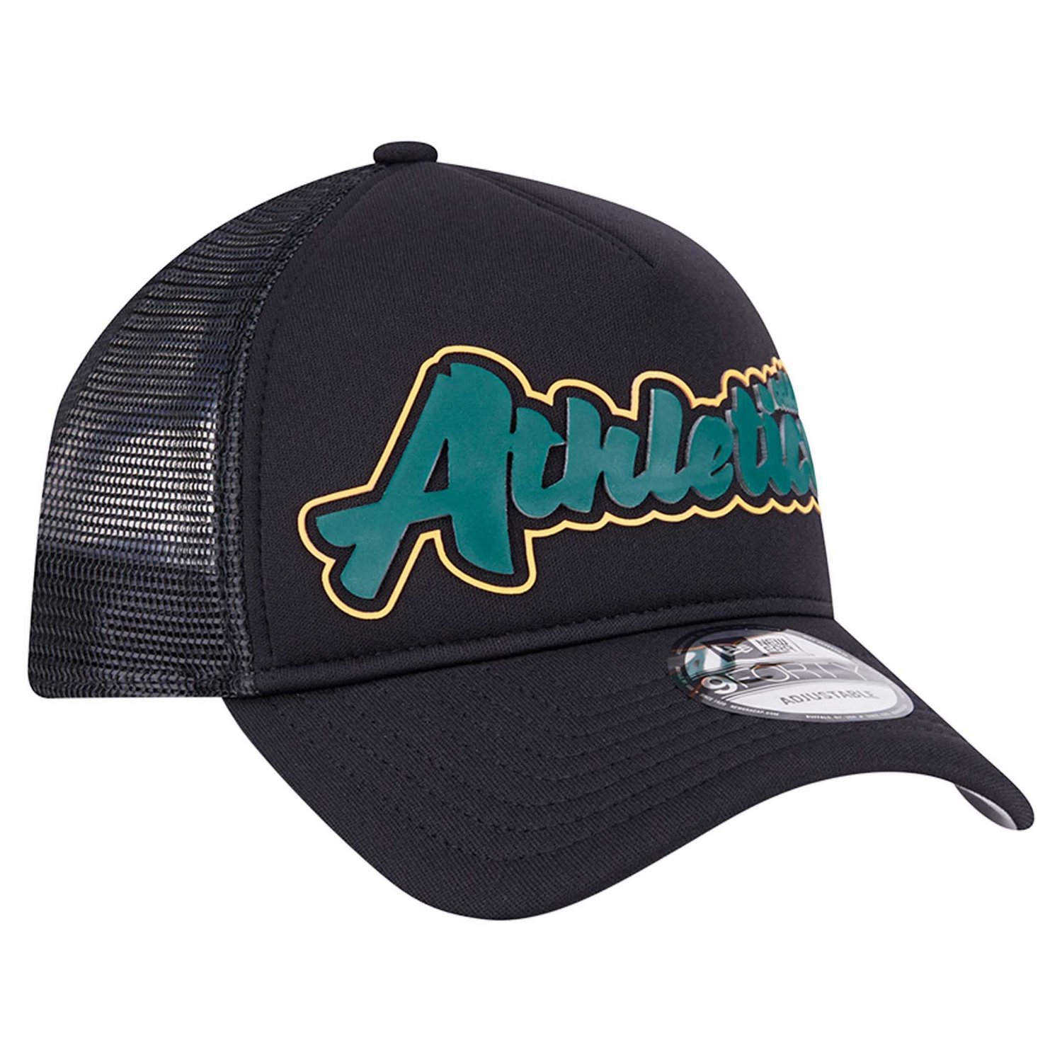 New Era Oakland Athletics Retro Bold A-Frame Trucker 9FORTY Adjustable Hat - view number 3