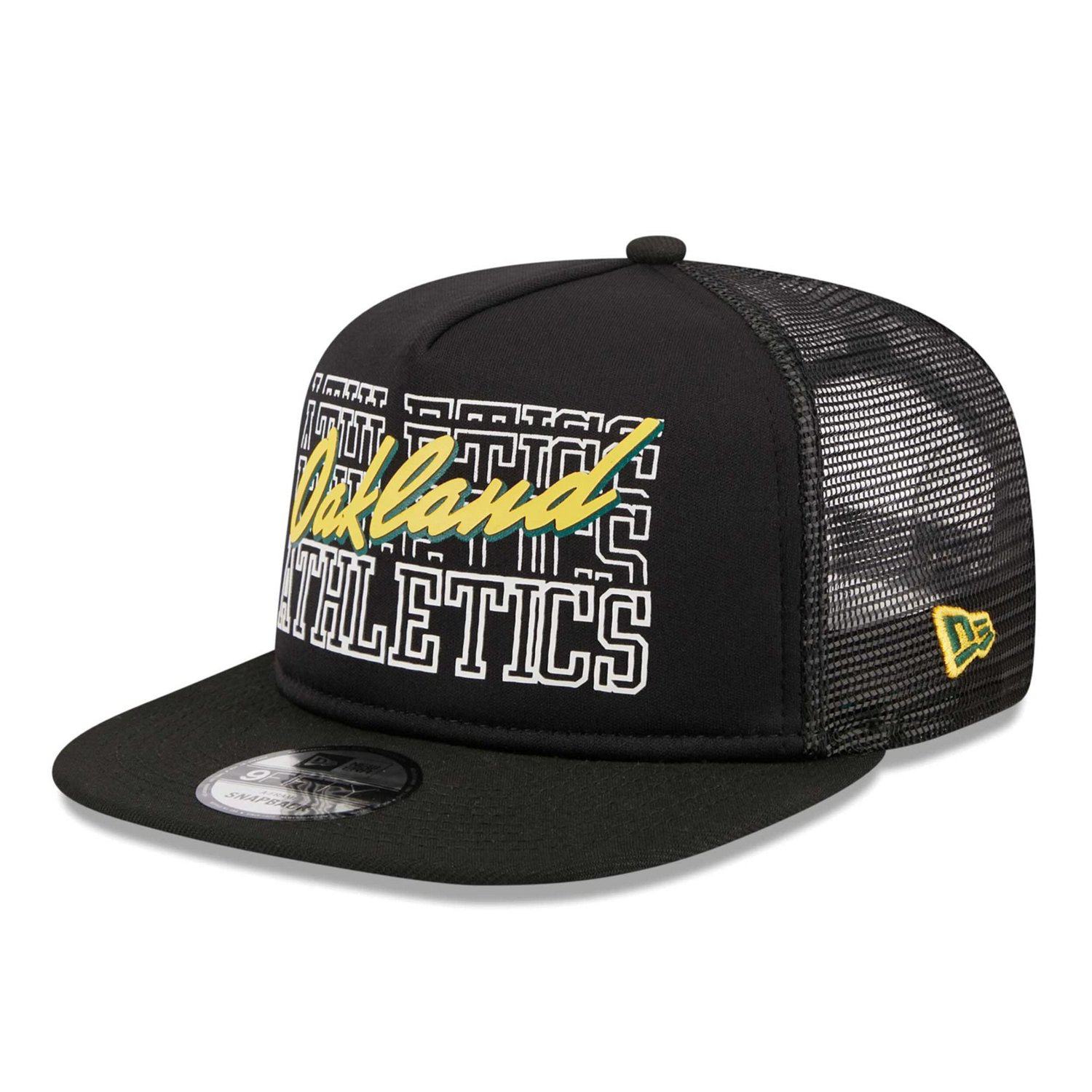 New Era Oakland Athletics Street Team A-Frame Trucker 9FIFTY Snapback Hat                                                        - view number 3