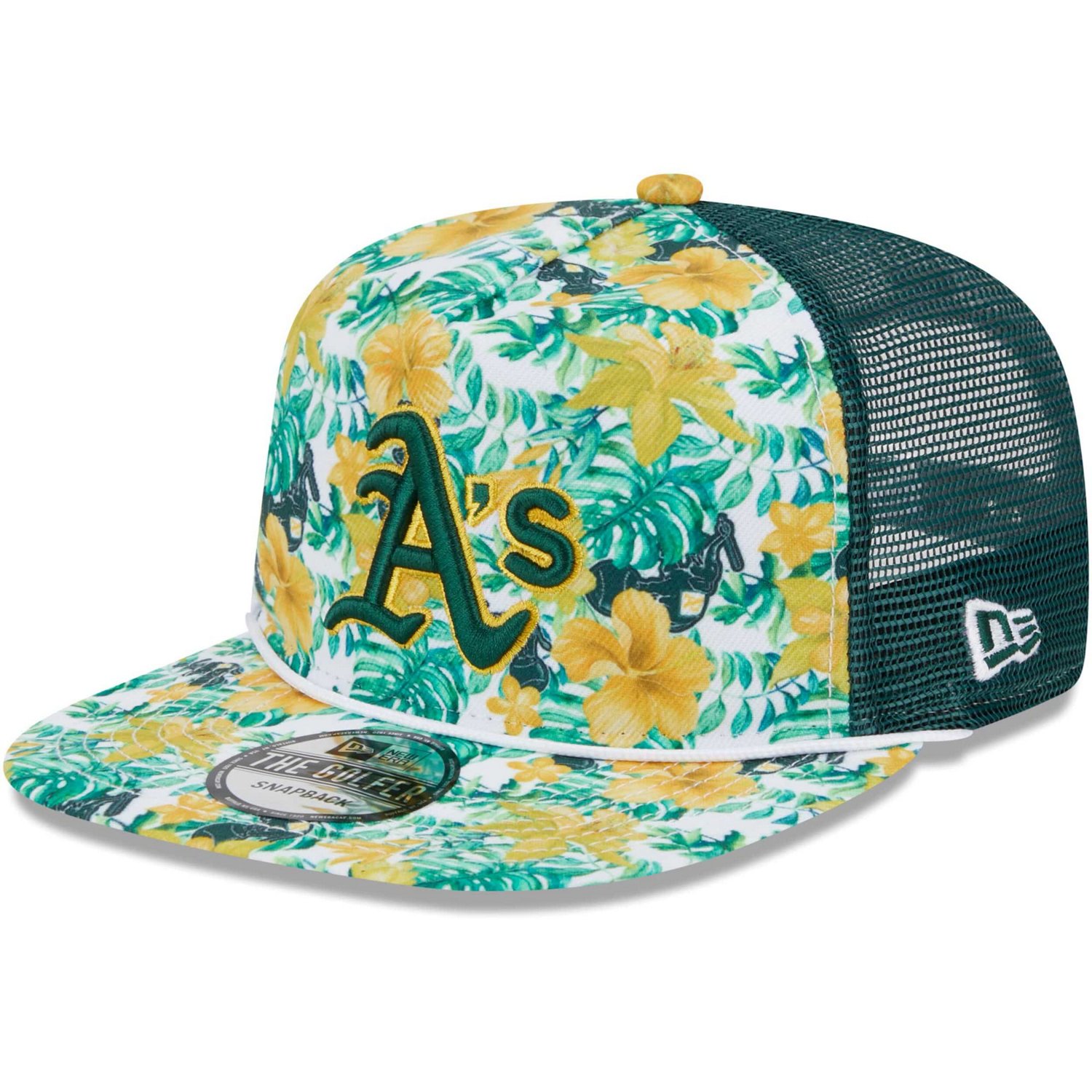 New Era Oakland Athletics Tropic Floral Golfer Lightly Structured Snapback  Hat | Academy