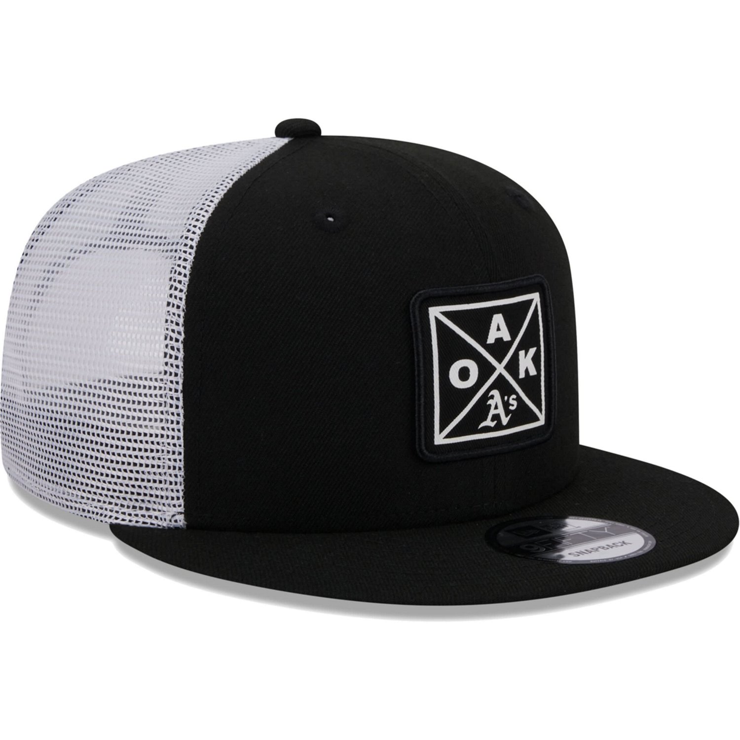 New Era Oakland Athletics Vert Squared Trucker 9FIFTY Snapback Hat - view number 3