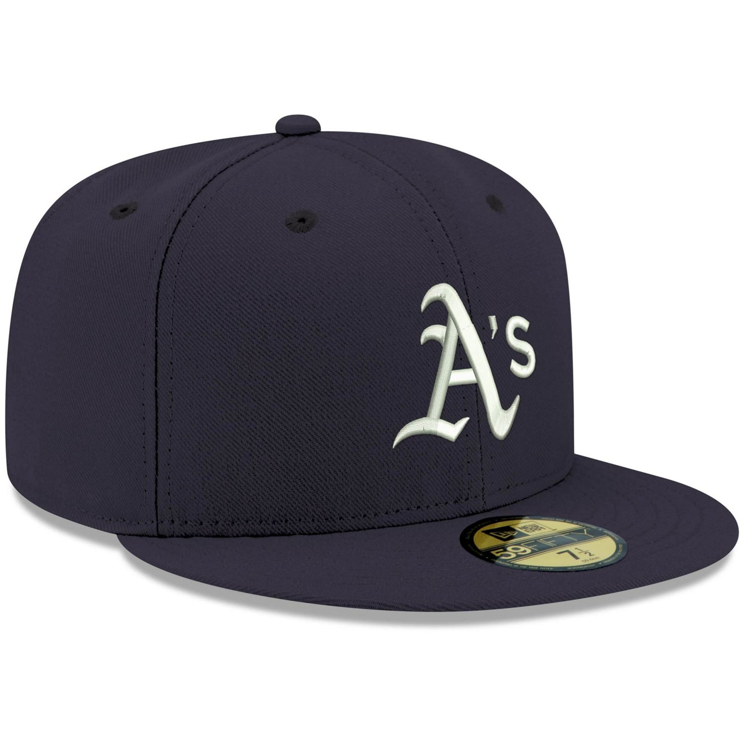 New Era Oakland Athletics White Logo 59FIFTY Fitted Hat                                                                          - view number 3