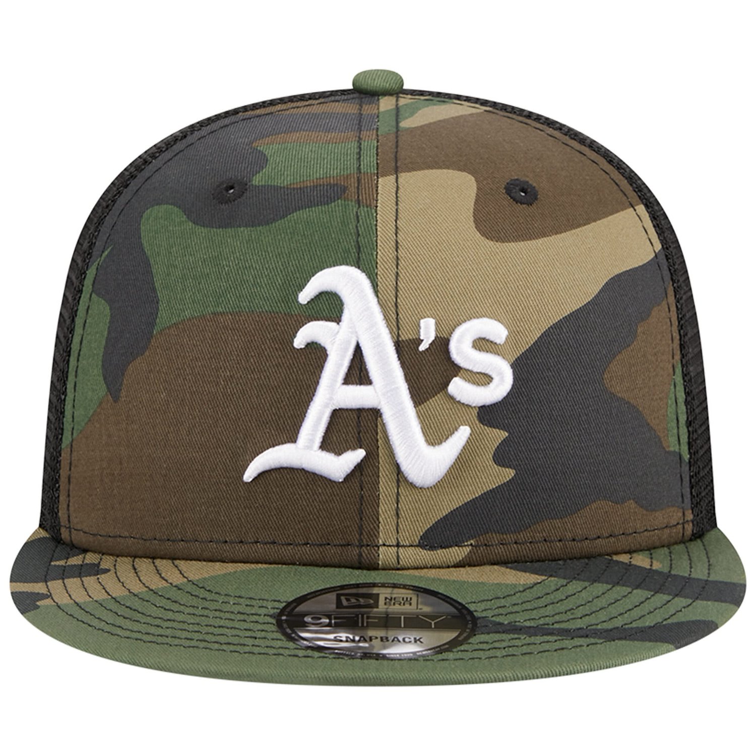 New Era Oakland Athletics Woodland Trucker 9FIFTY Snapback Hat