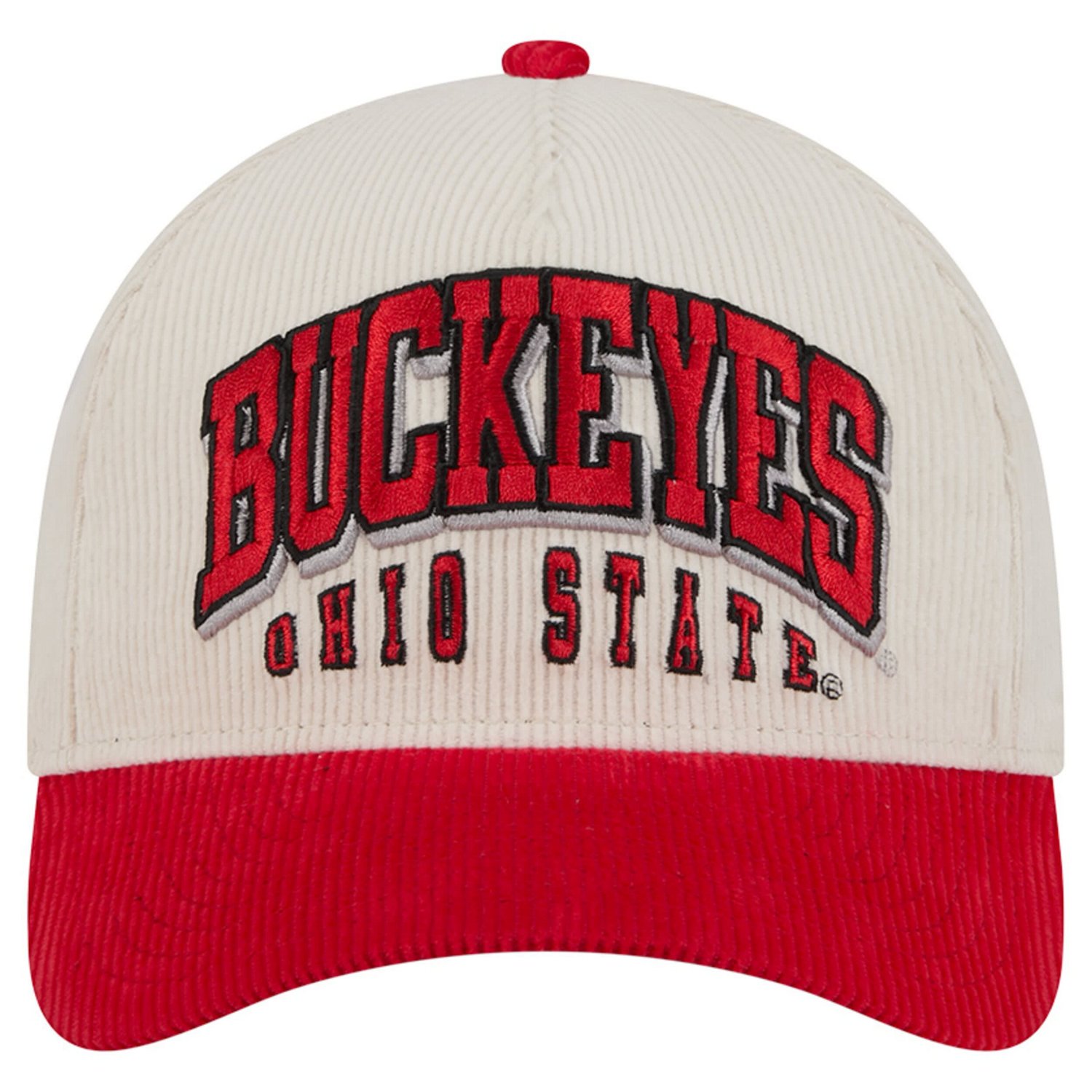 New Era Ohio State Buckeyes Arch Two-Tone Corduroy 9FORTY A-Frame Adjustable Hat - view number 2