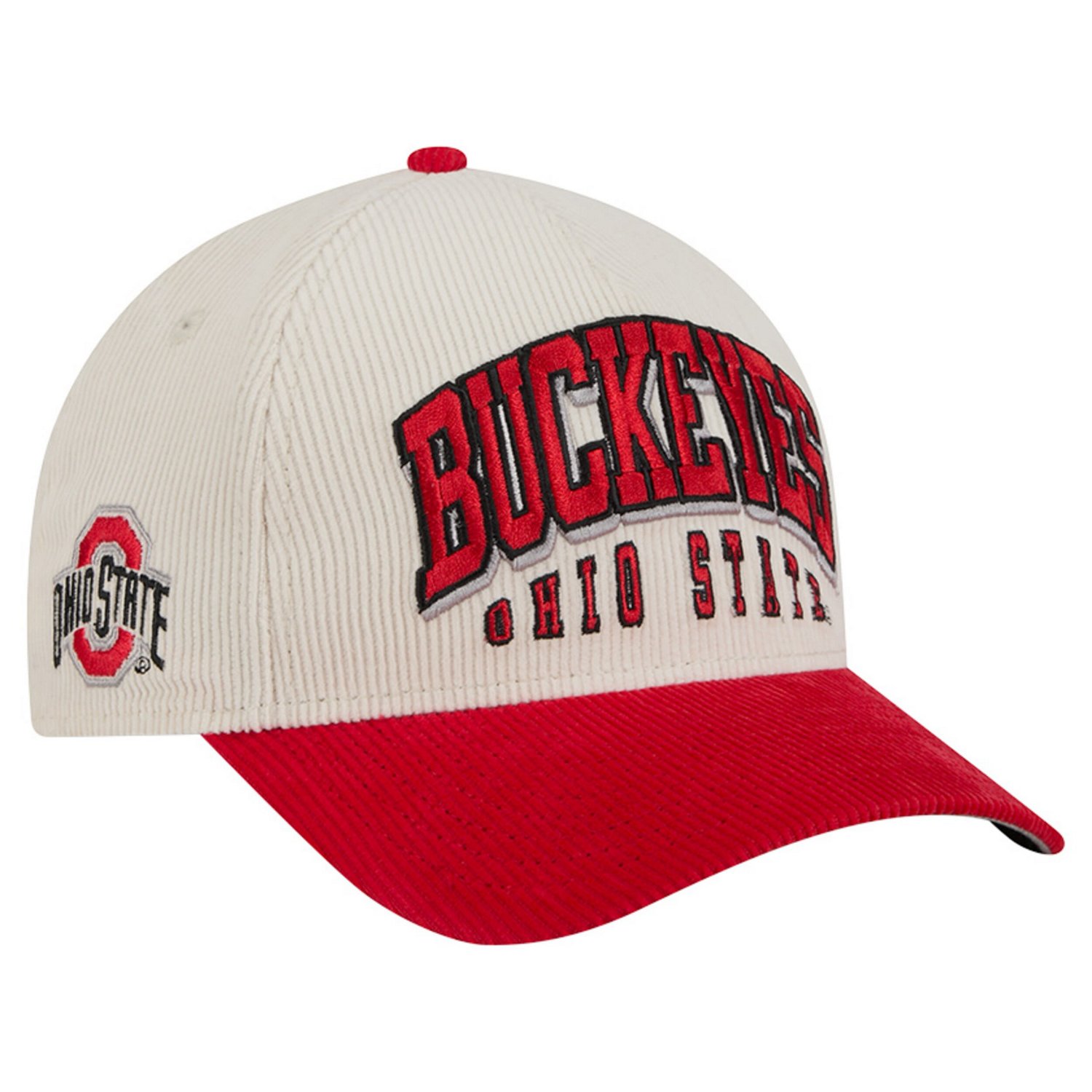 New Era Ohio State Buckeyes Arch Two-Tone Corduroy 9FORTY A-Frame Adjustable Hat - view number 3