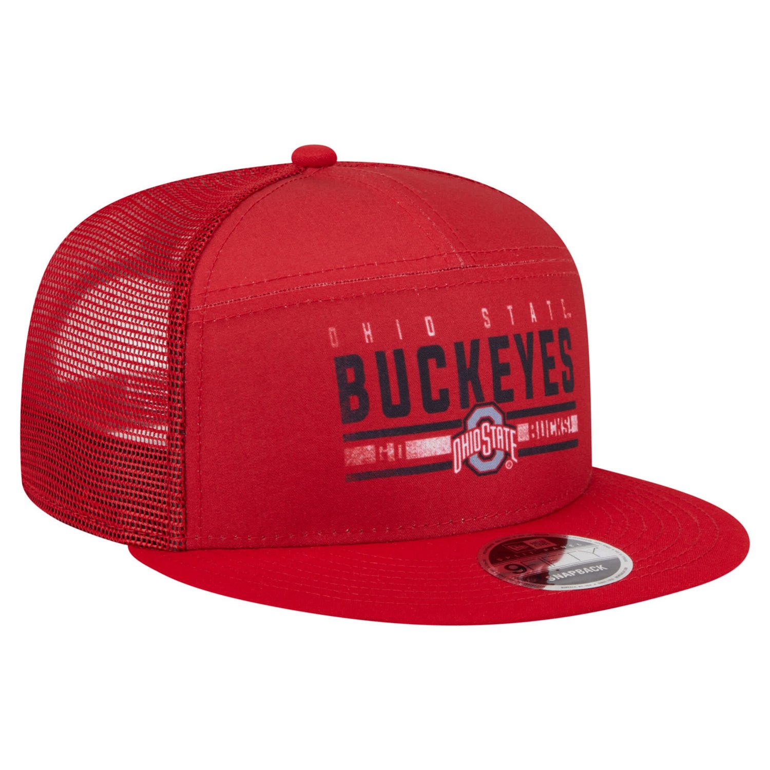 New Era Ohio State Buckeyes Split Panel 9FIFTY Snapback Trucker Hat