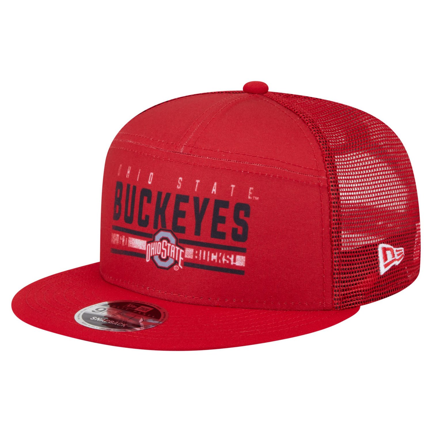 New Era Ohio State Buckeyes Split Panel 9FIFTY Snapback Trucker Hat