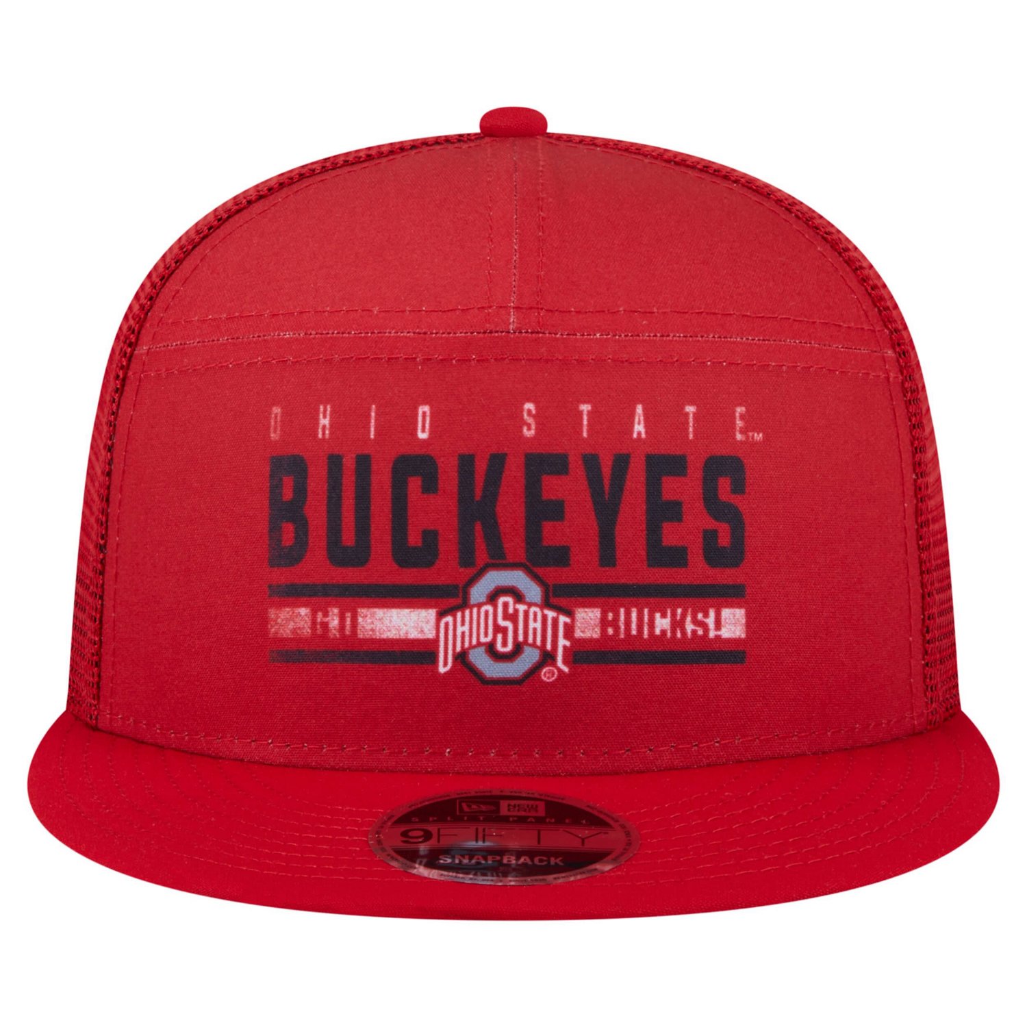 New Era Ohio State Buckeyes Split Panel 9FIFTY Snapback Trucker Hat