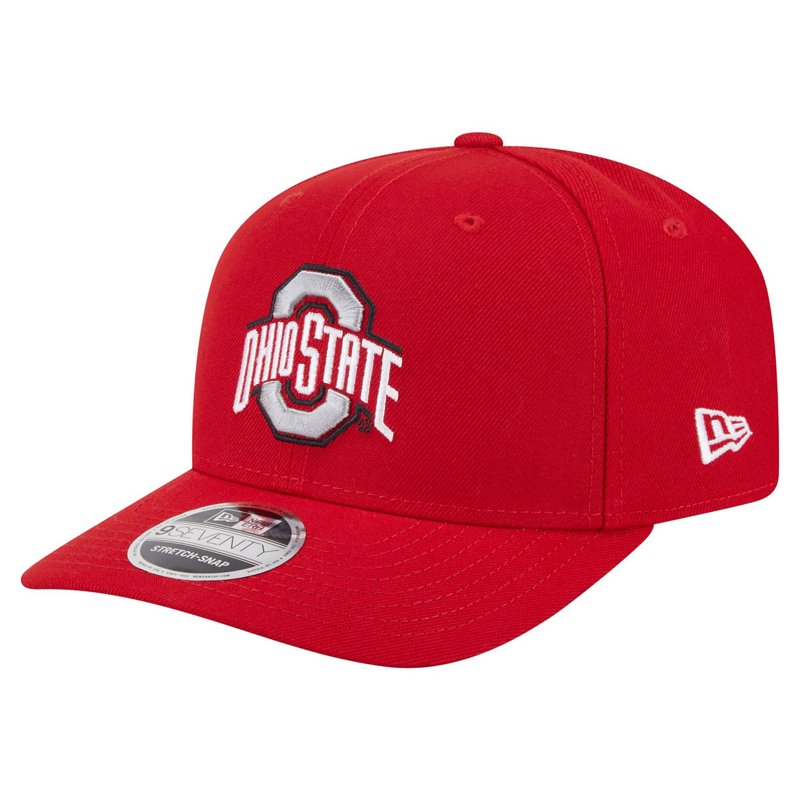 New Era Adult Ohio State Buckeyes Red College Team 9Seventy Adjustable Stretch-Snap Hat, Men's