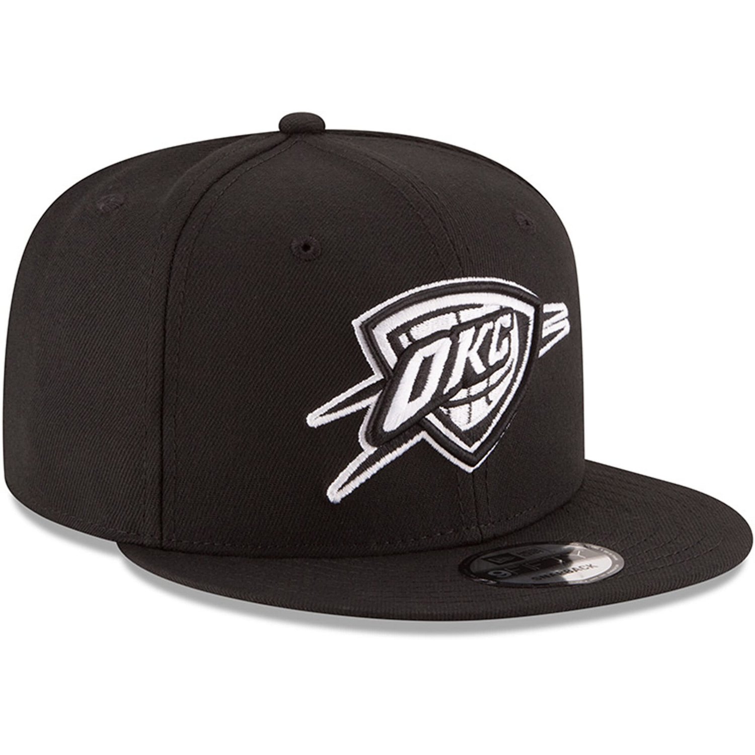 New Era Oklahoma City Thunder  White Logo 9FIFTY Adjustable Snapback Hat - view number 3