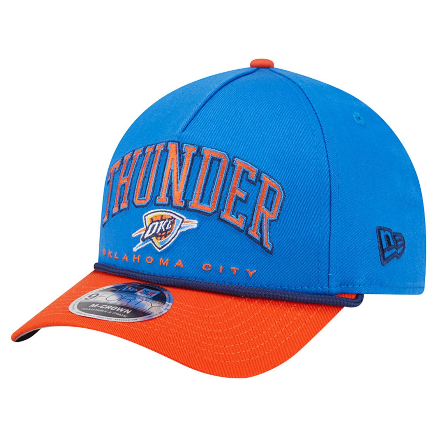 New Era Oklahoma City Thunder Bold Arch COOLERA 9FORTY A-Frame M-Crown Adjustable Hat