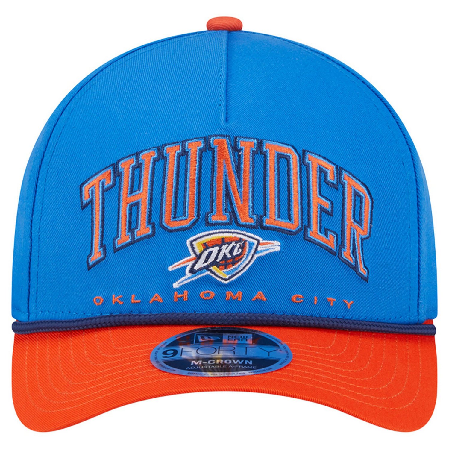 New Era Oklahoma City Thunder Bold Arch COOLERA 9FORTY A-Frame M-Crown Adjustable Hat - view number 2