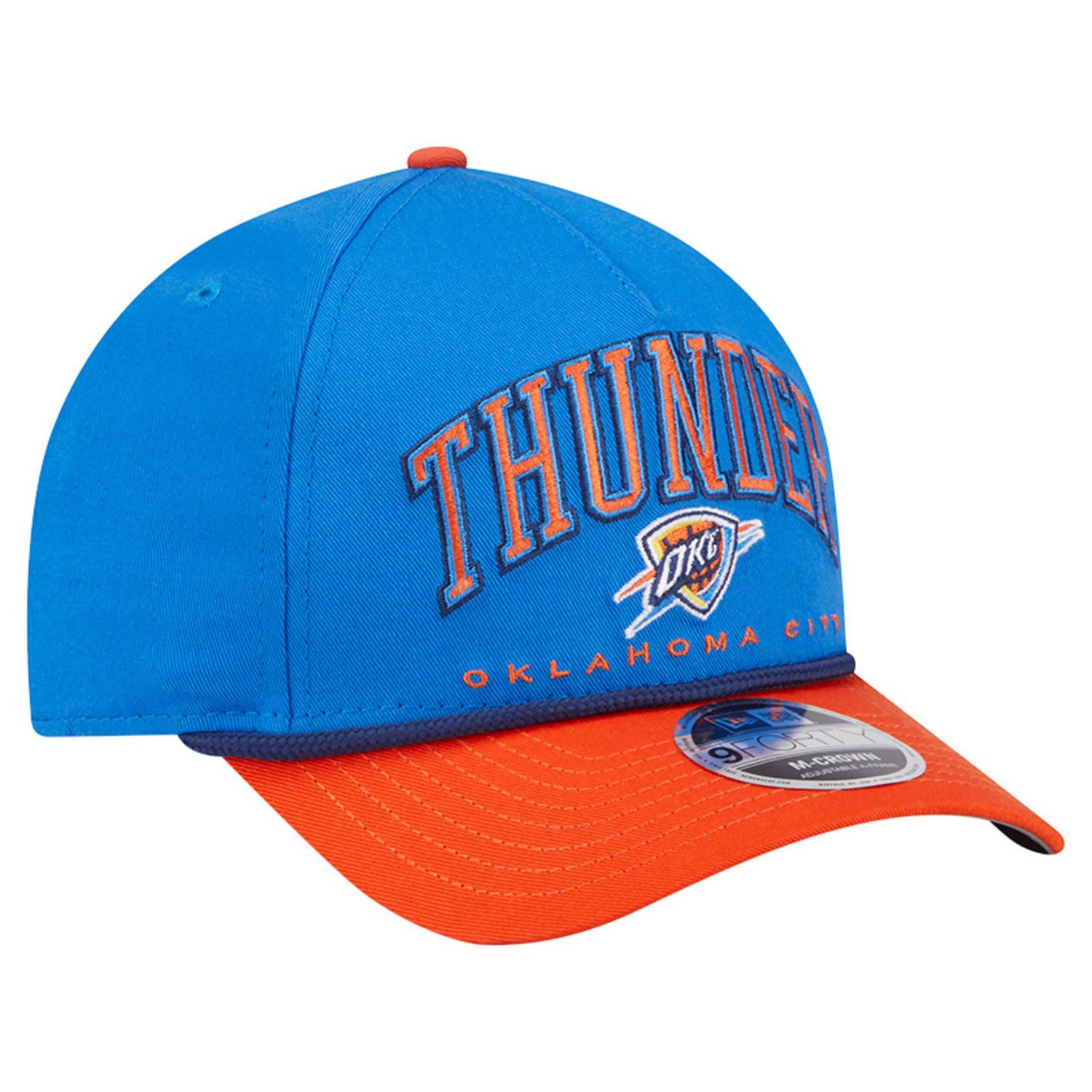 New Era Oklahoma City Thunder Bold Arch COOLERA 9FORTY A-Frame M-Crown Adjustable Hat - view number 3