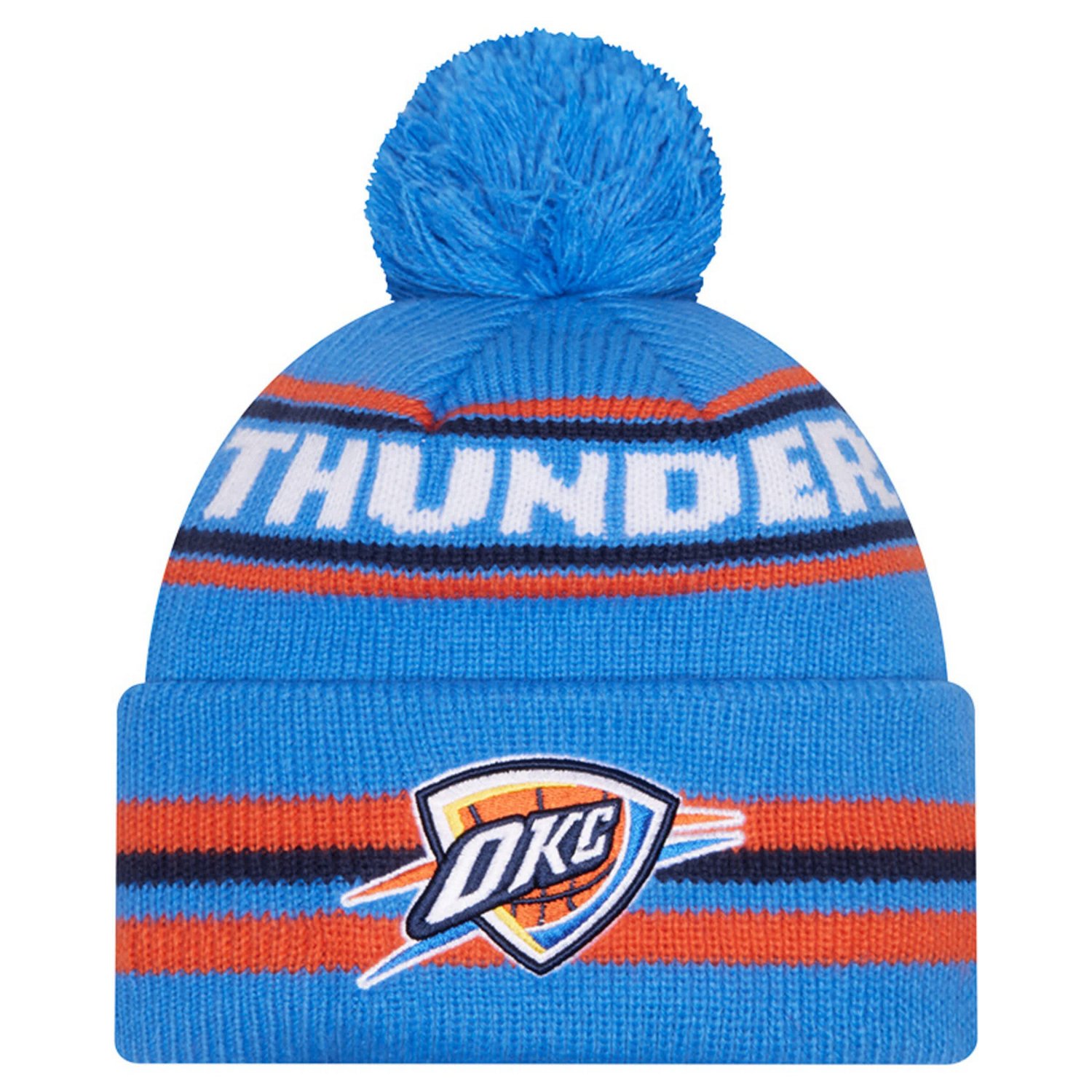 New Era Oklahoma City Thunder Classic Cuffed Knit Hat with Pom