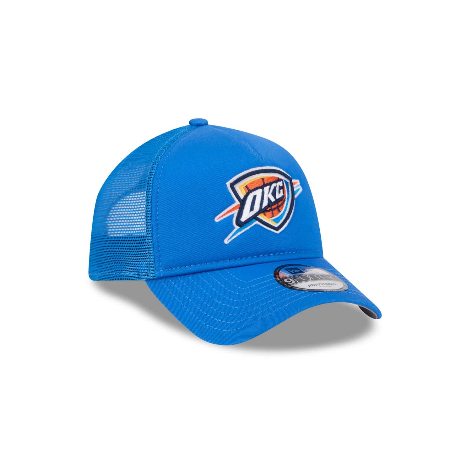 New Era Oklahoma City Thunder Core Logo Foam Front A-Frame 9FORTY Adjustable Trucker Hat - view number 3