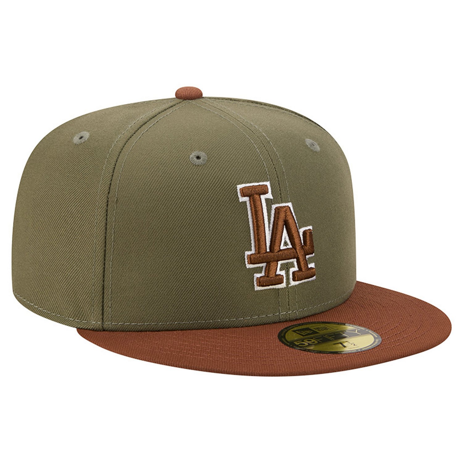 New Era Olive Los Angeles Dodgers Color Pack 59FIFTY Fitted Hat - view number 3