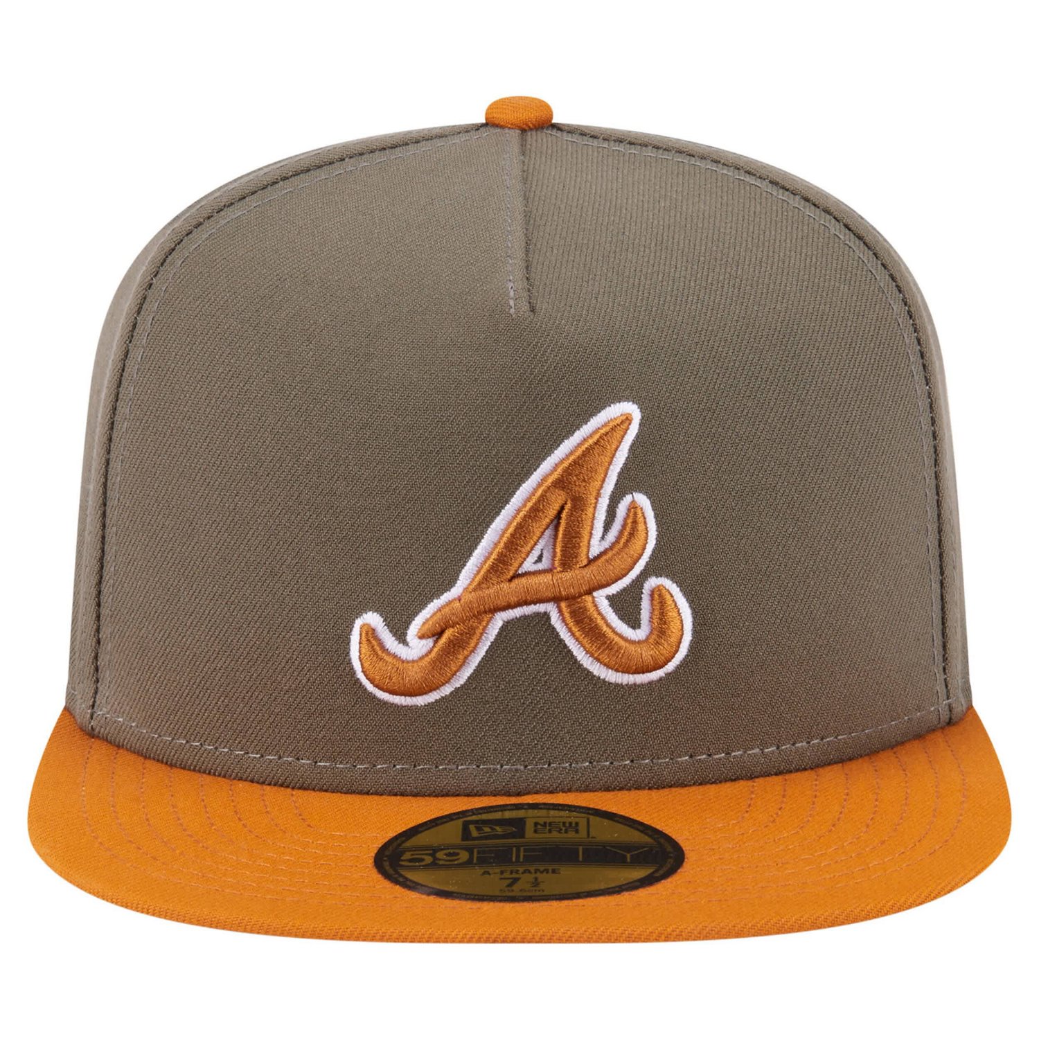 New Era Orange Atlanta Braves Two-Tone Color Pack A-Frame 59FIFTY Fitted Hat - view number 2