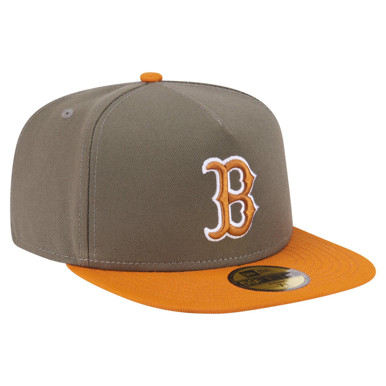 New Era Orange Boston Red Sox Two-Tone Color Pack A-Frame 59FIFTY Fitted Hat - view number 3