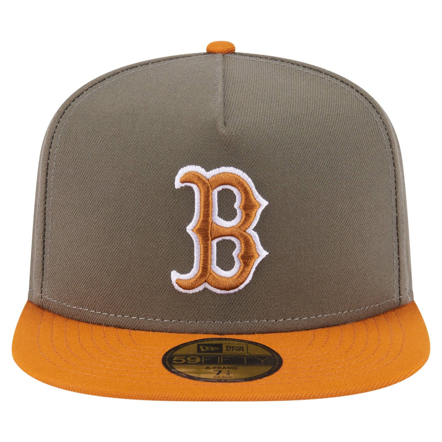 New Era Orange Boston Red Sox Two-Tone Color Pack A-Frame 59FIFTY Fitted Hat - view number 2