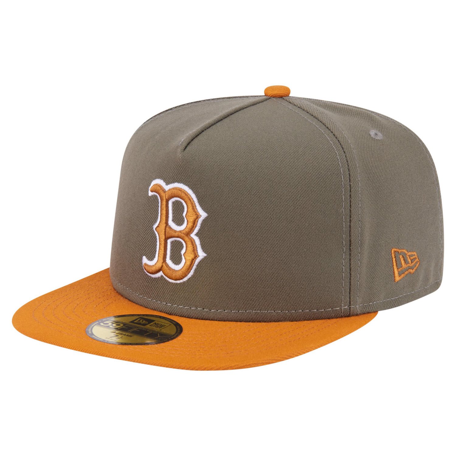 New Era Orange Boston Red Sox Two-Tone Color Pack A-Frame 59FIFTY Fitted Hat