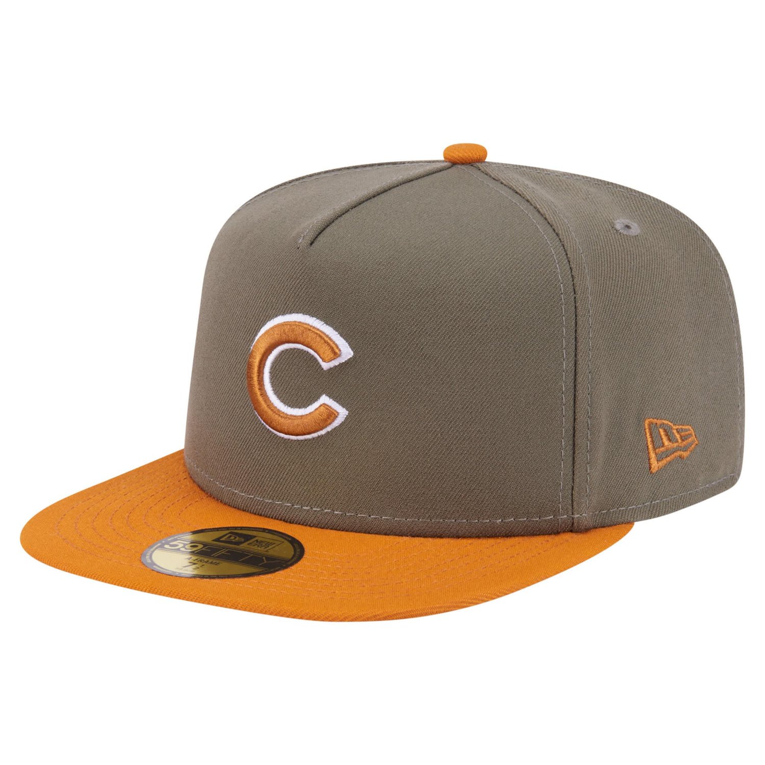New Era Orange Chicago Cubs Two-Tone Color Pack A-Frame 59FIFTY Fitted Hat - view number 1
