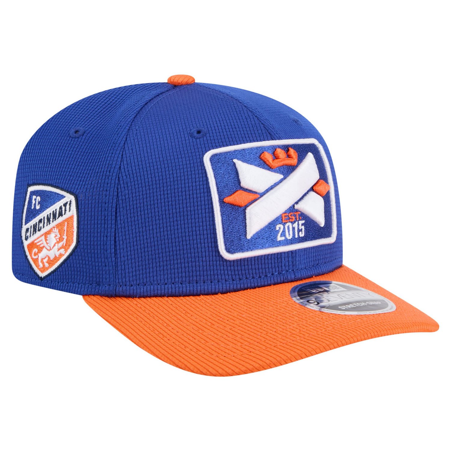 New Era Orange FC Cincinnati 2025 Jersey Hook 9SEVENTY Stretch-Snap Hat                                                          - view number 1