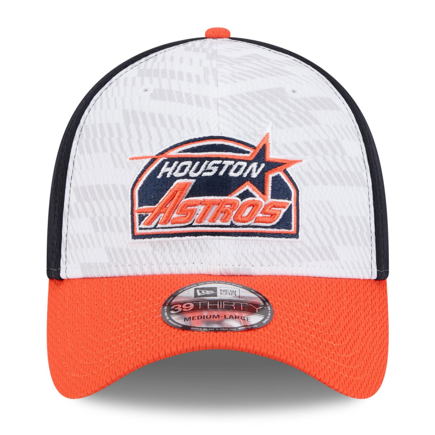 New Era Orange Houston Astros 2025 MLB Clubhouse 39THIRTY Flex Hat - view number 2