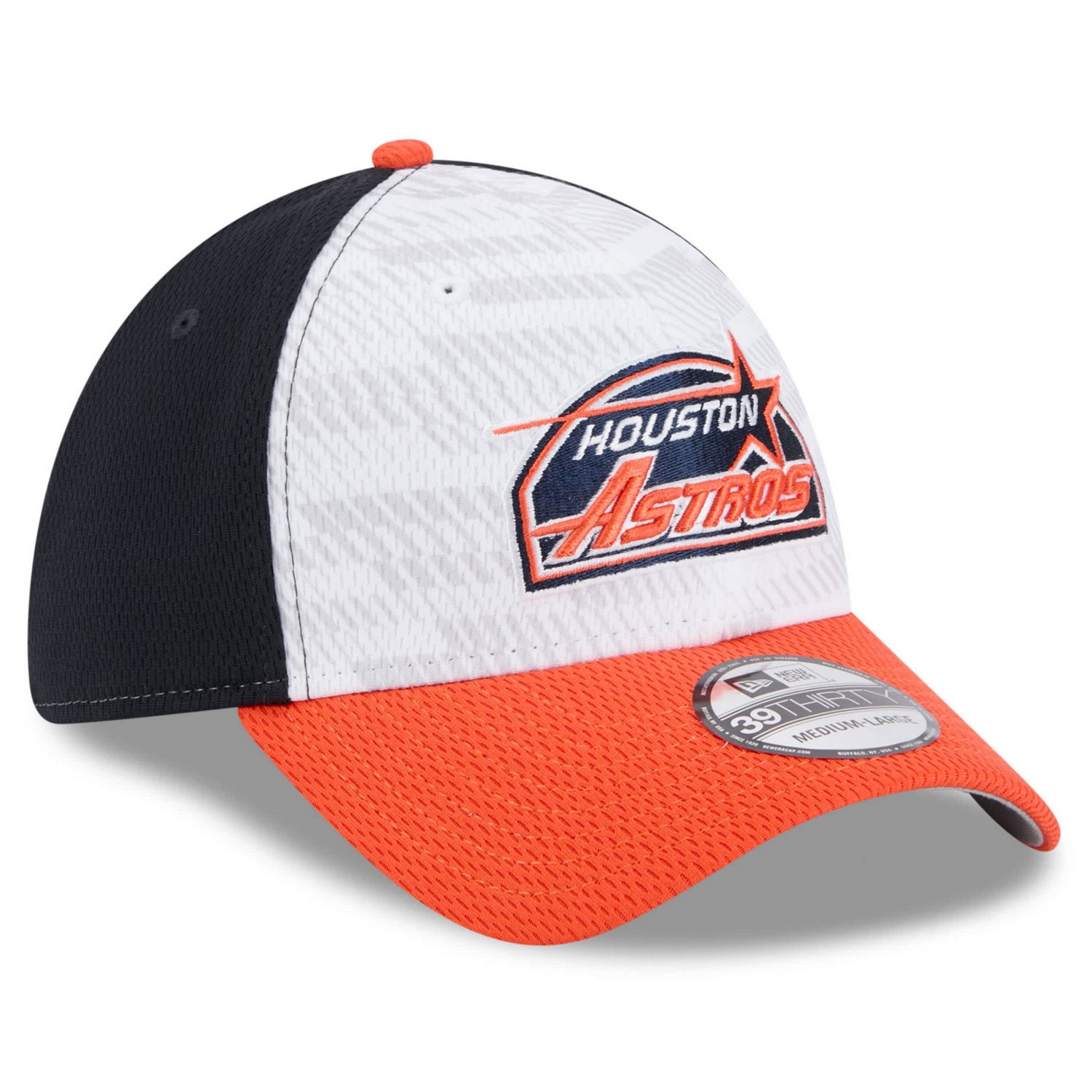 New Era Orange Houston Astros 2025 MLB Clubhouse 39THIRTY Flex Hat - view number 3