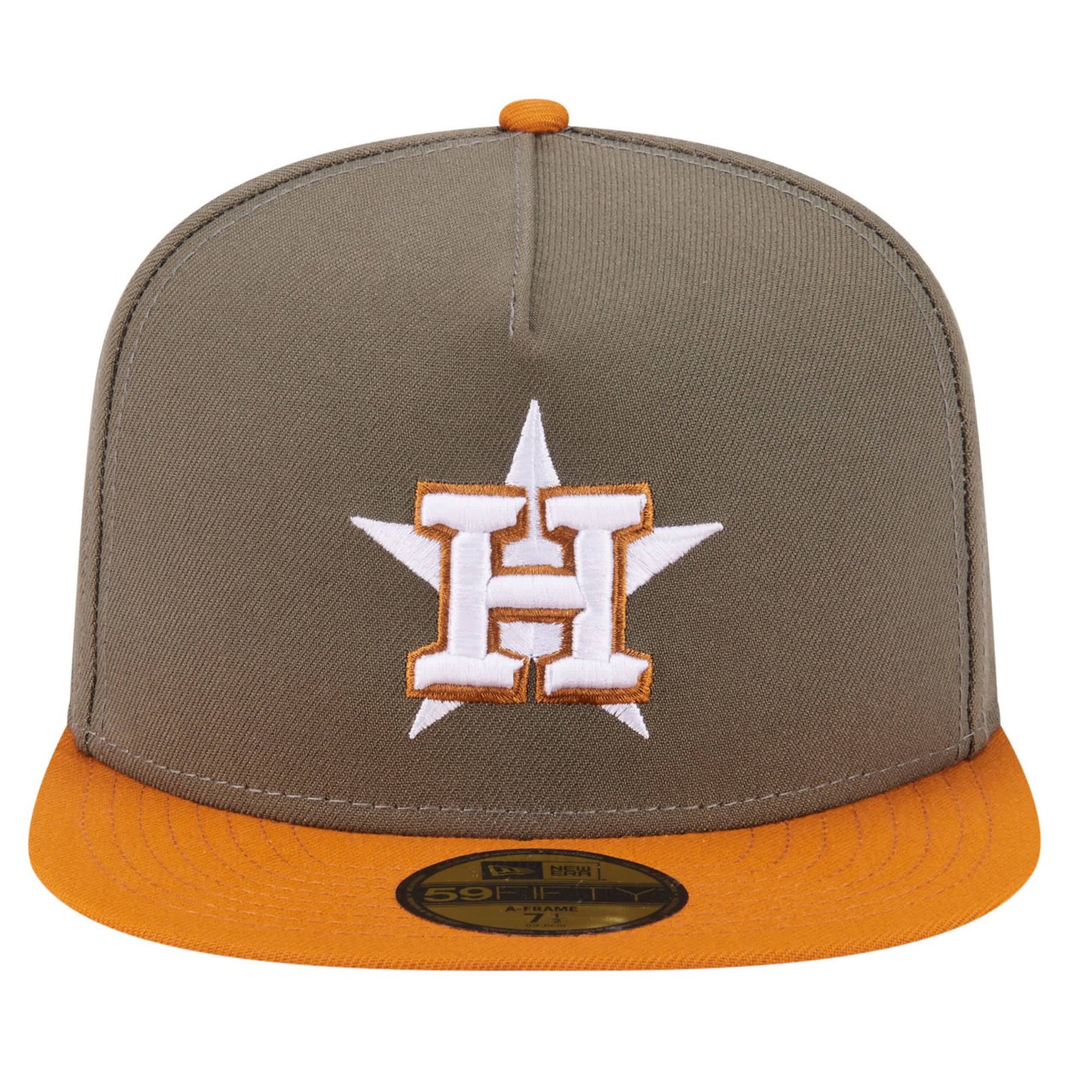 New Era Orange Houston Astros Two-Tone Color Pack A-Frame 59FIFTY Fitted Hat - view number 2