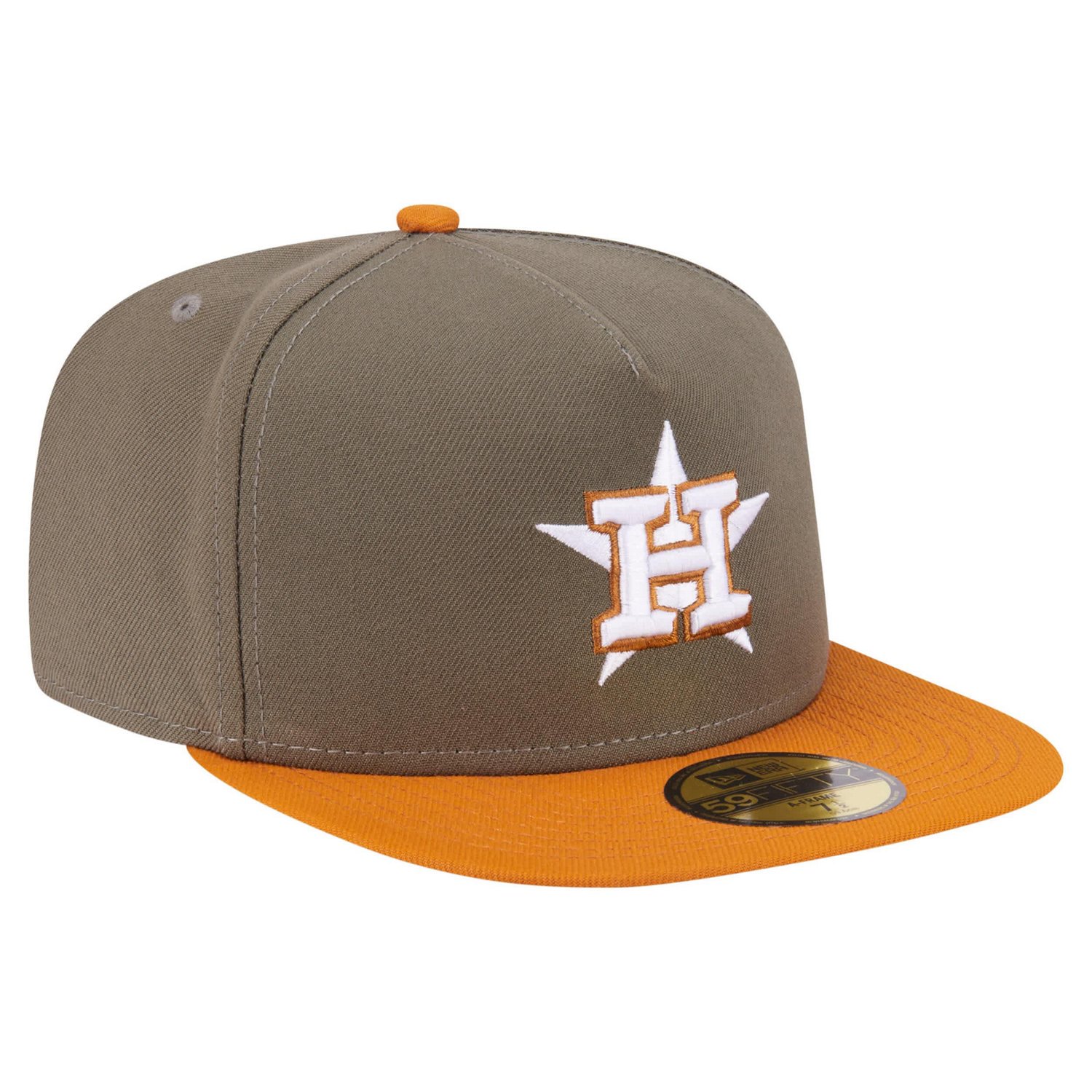 New Era Orange Houston Astros Two-Tone Color Pack A-Frame 59FIFTY Fitted Hat - view number 3