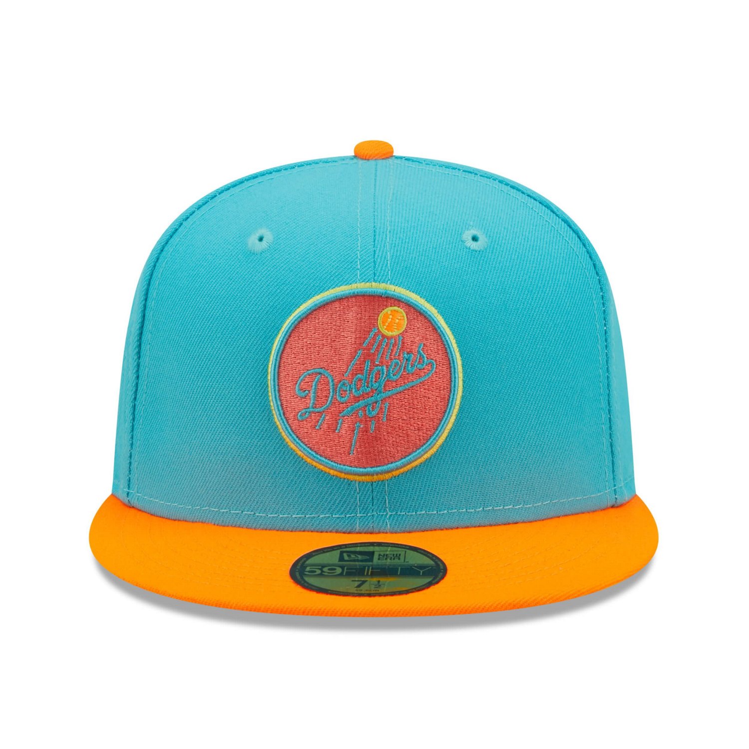 New Era Orange Los Angeles Dodgers Vice Highlighter 59FIFTY Fitted Hat - view number 2