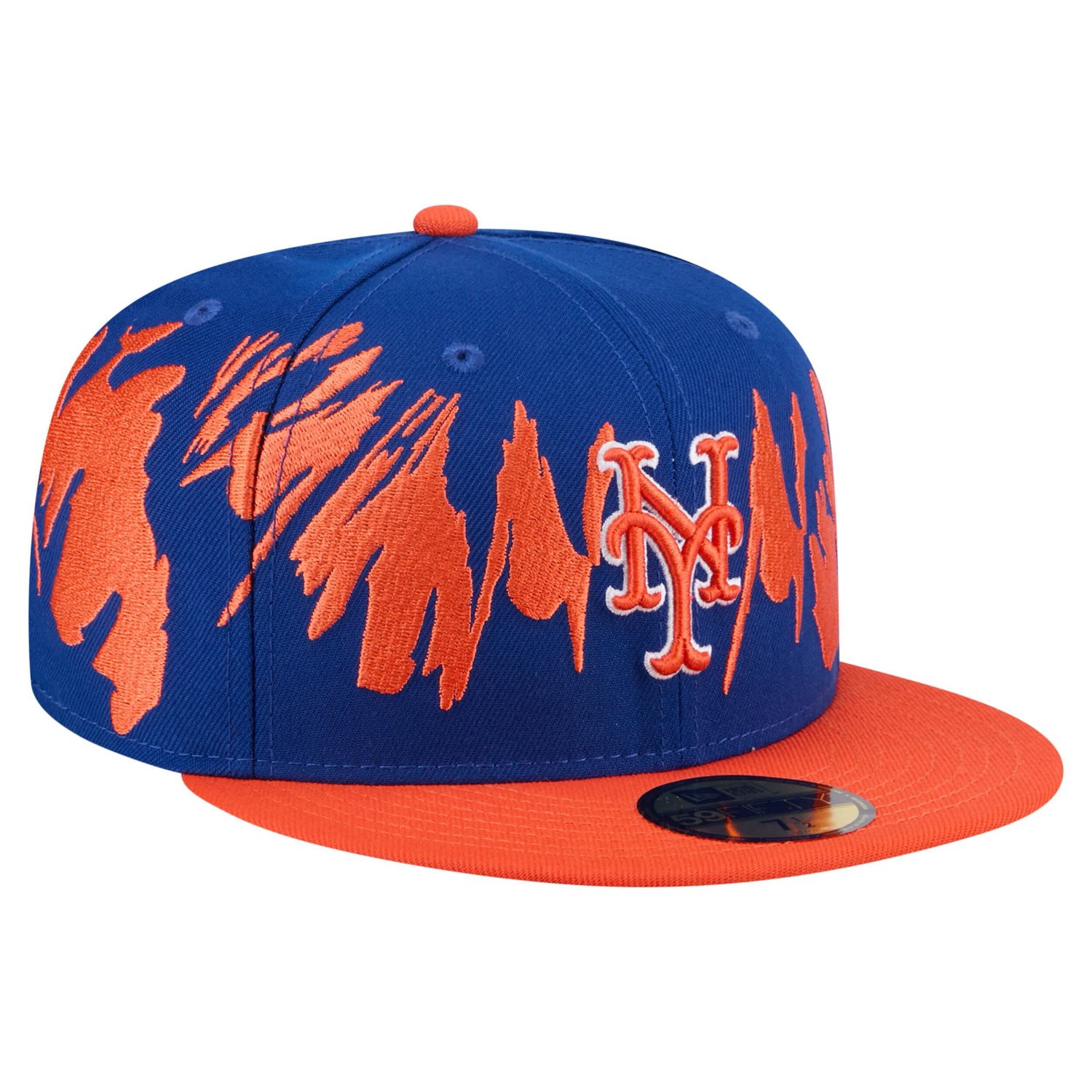 New Era Orange New York Mets Retro Pattern 59FIFTY Fitted Hat - view number 3