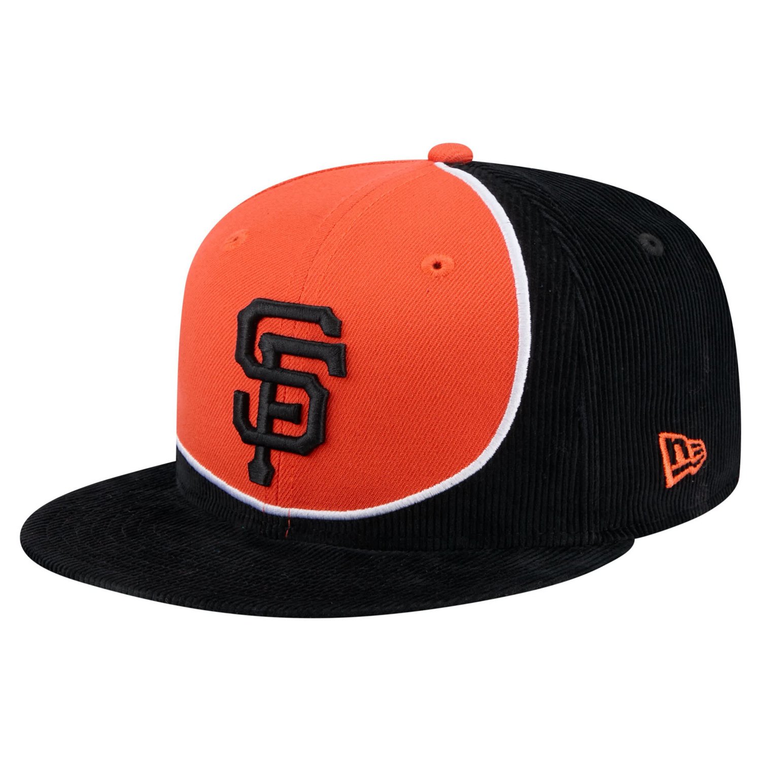 New Era Orange San Francisco Giants Retro Split Corduroy Snapback Hat