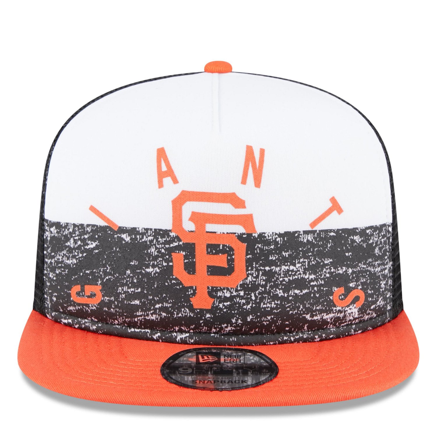 New Era Orange San Francisco Giants Team Foam Front A-Frame Trucker 9FIFTY Snapback Hat