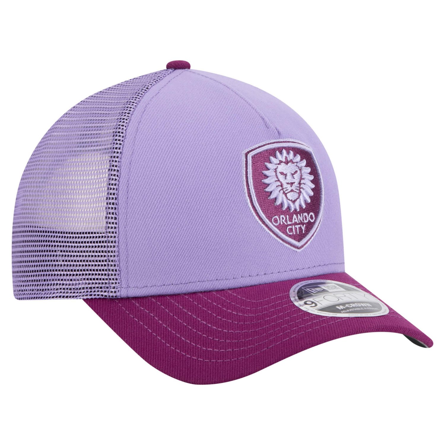 New Era Orlando City SC Color Pack 9FORTY A-Frame Adjustable Trucker Hat - view number 3