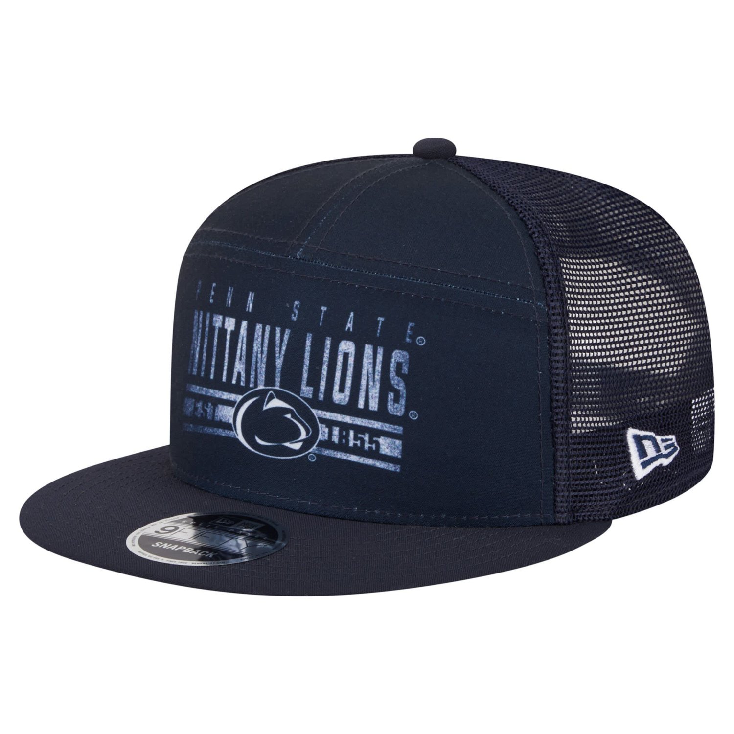 New Era Penn State Nittany Lions Split Panel 9FIFTY Snapback Trucker Hat