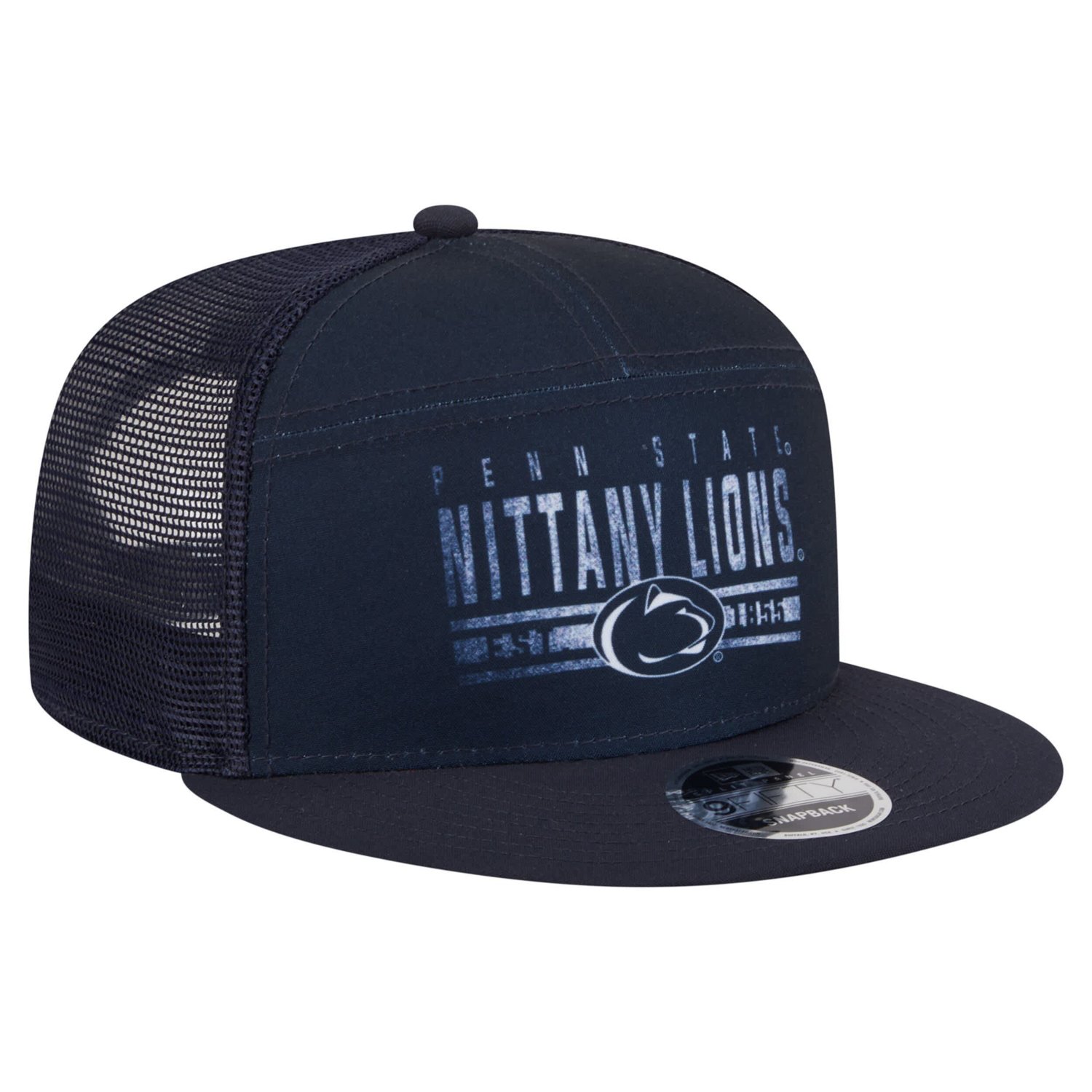 New Era Penn State Nittany Lions Split Panel 9FIFTY Snapback Trucker Hat - view number 3