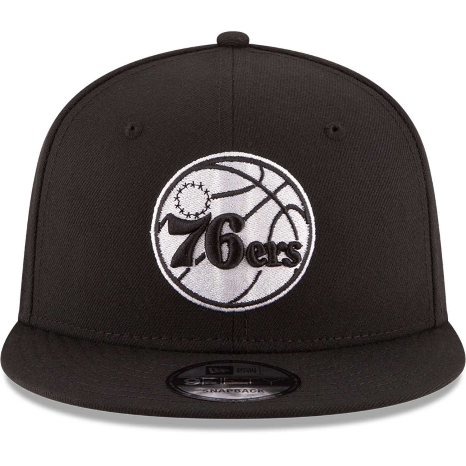 New Era Philadelphia 76ers  White Logo 9FIFTY Adjustable Snapback Hat - view number 2