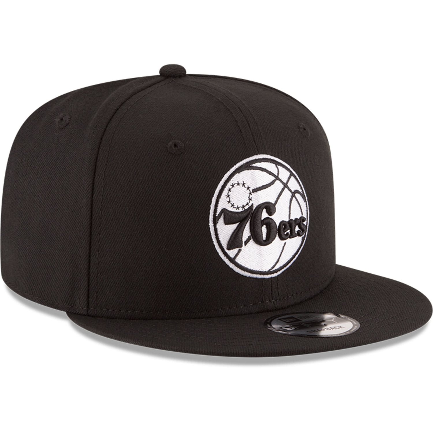 New Era Philadelphia 76ers  White Logo 9FIFTY Adjustable Snapback Hat - view number 3