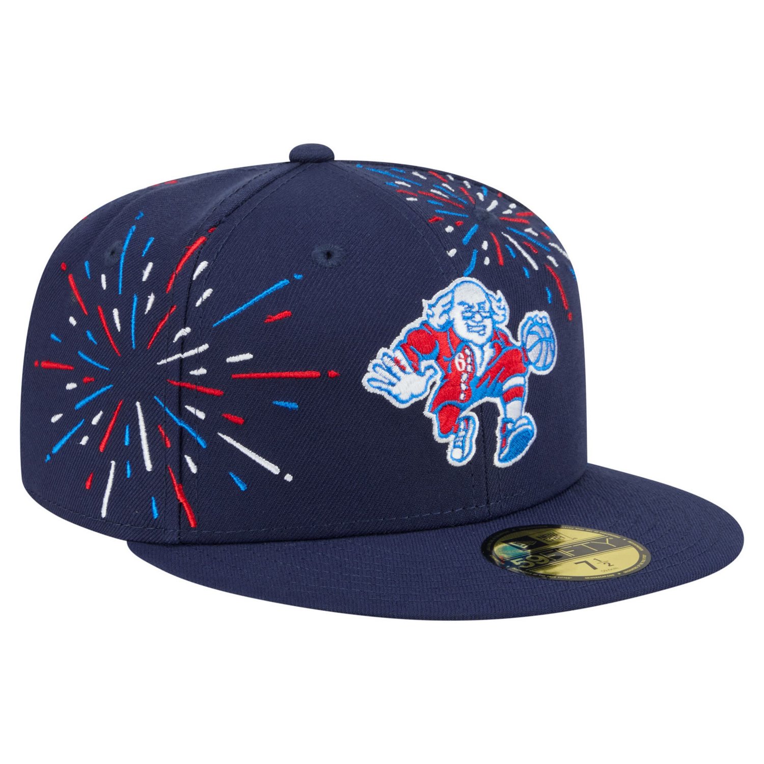 New Era Philadelphia 76ers Americana Fireworks 59FIFTY Fitted Hat - view number 3