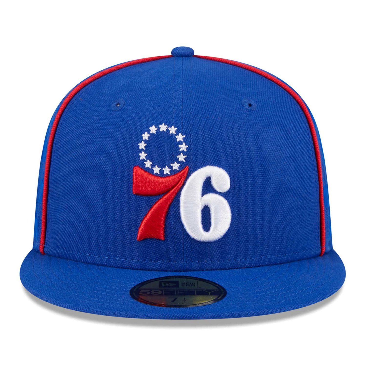 New Era Philadelphia 76ers Piped  Flocked 59Fifty Fitted Hat - view number 2