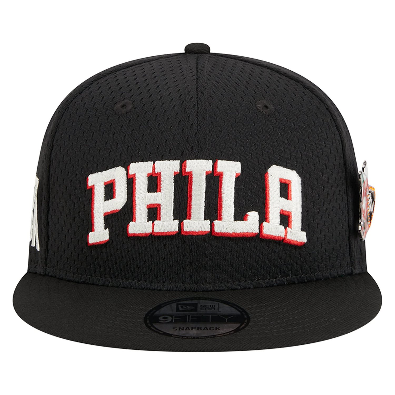 New Era Philadelphia 76ers Post-Up Pin Mesh 9FIFTY Snapback Hat - view number 2