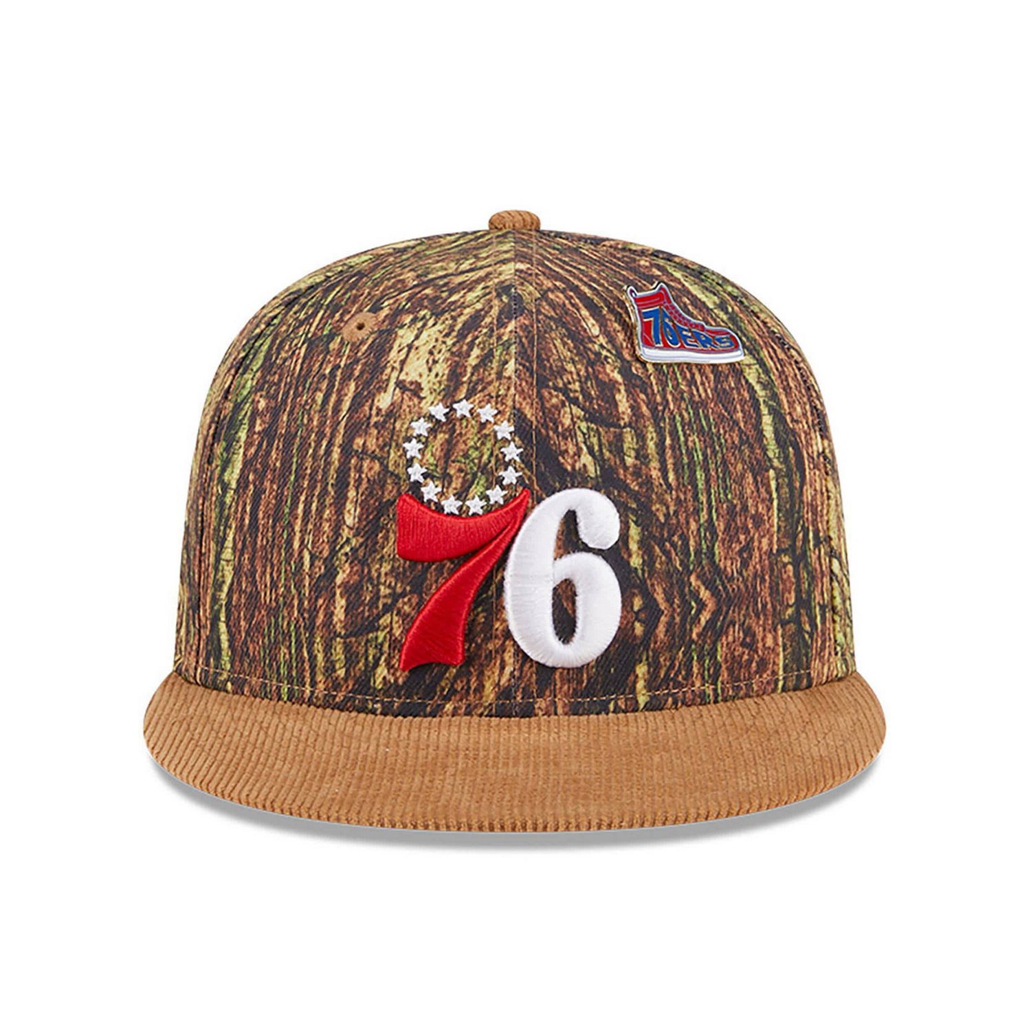 New Era Philadelphia 76ers Victory Grove Forest Sneaker Pin 9FIFTY Snapback Hat                                                  - view number 2