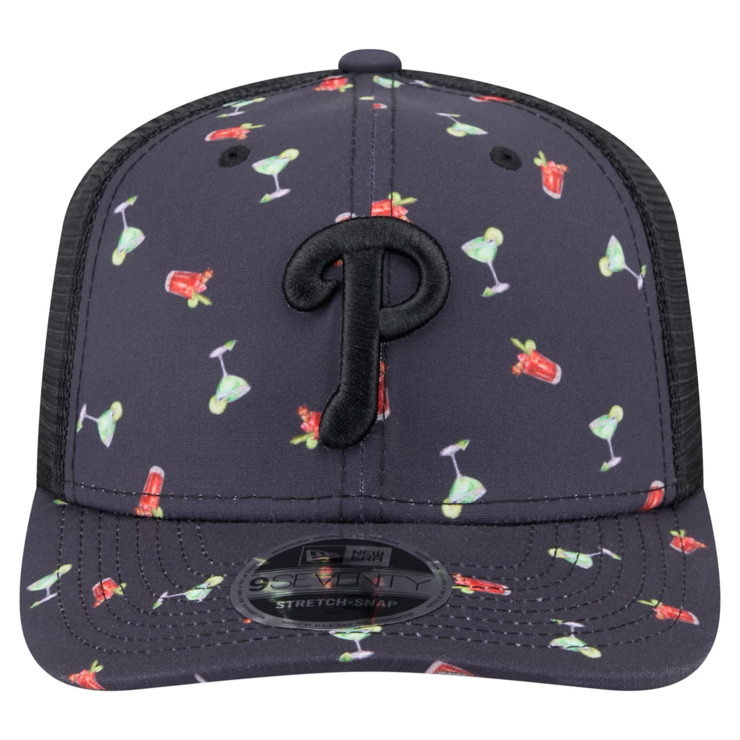 New Era Philadelphia Phillies Adventure Drinks Pattern 9SEVENTY Stretch-Snap Hat