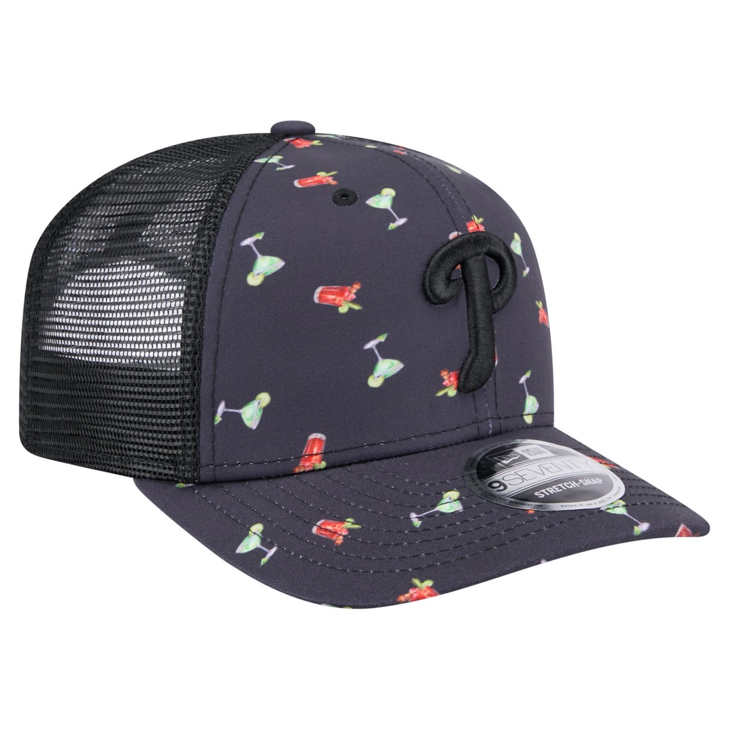 New Era Philadelphia Phillies Adventure Drinks Pattern 9SEVENTY Stretch-Snap Hat
