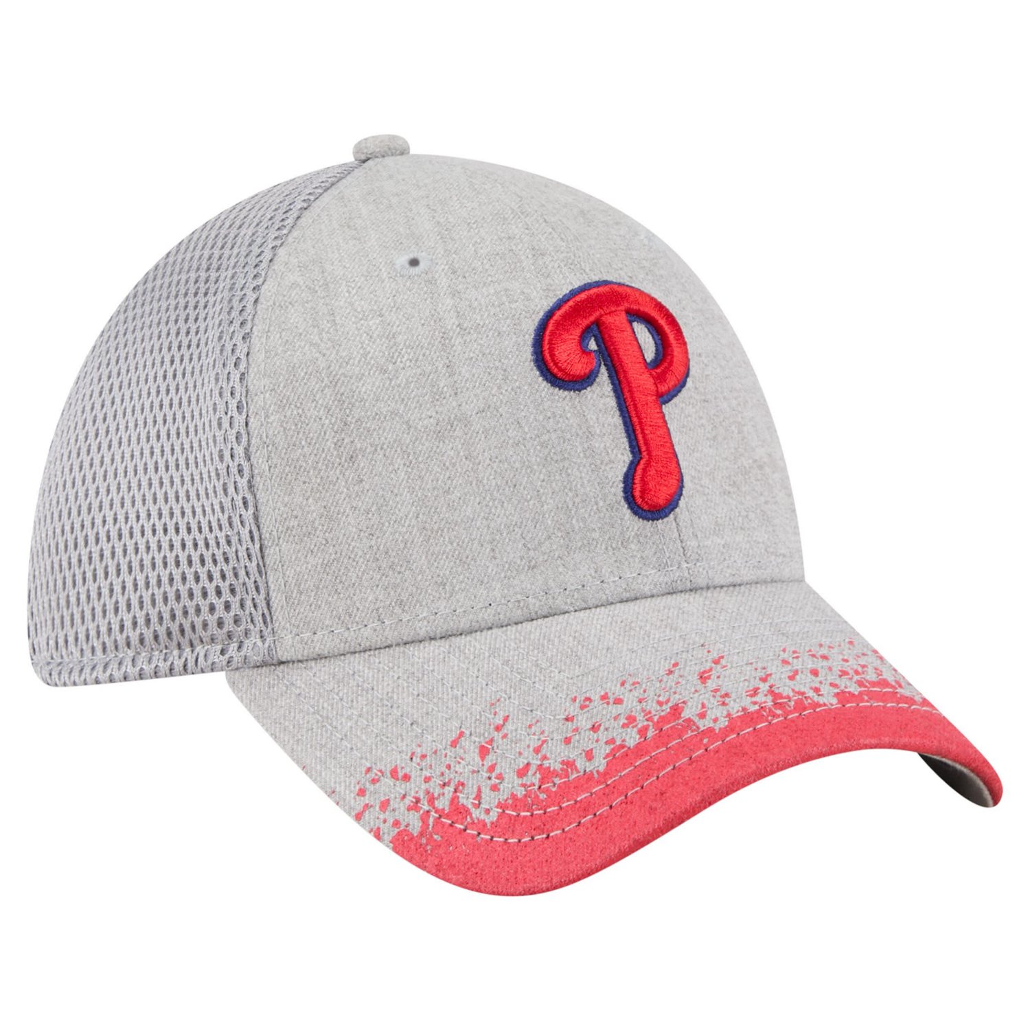 New Era Philadelphia Phillies Visor Paint Splatter 39THIRTY Flex Hat - view number 3
