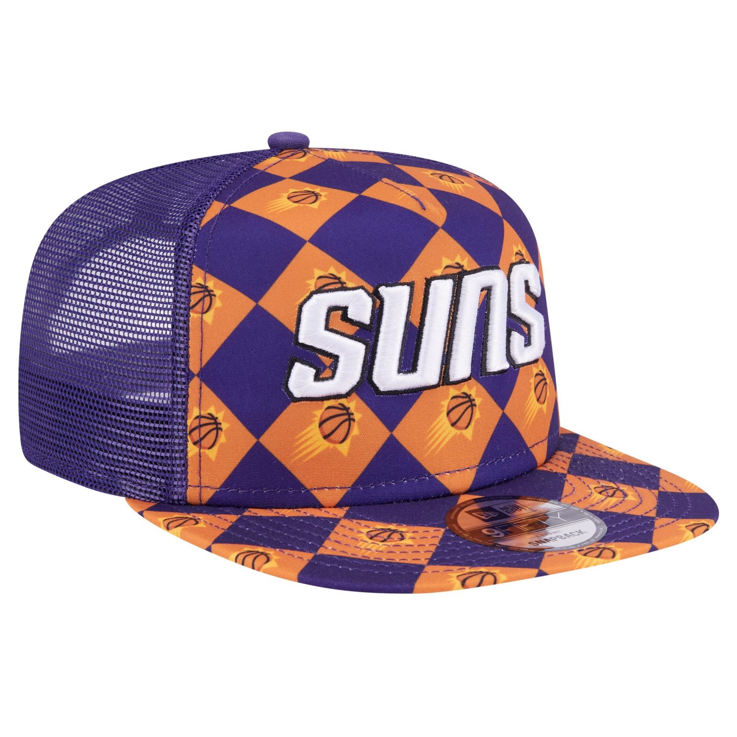 New Era Phoenix Suns Seeing Diamonds A-Frame Trucker 9FIFTY Snapback Hat                                                         - view number 3