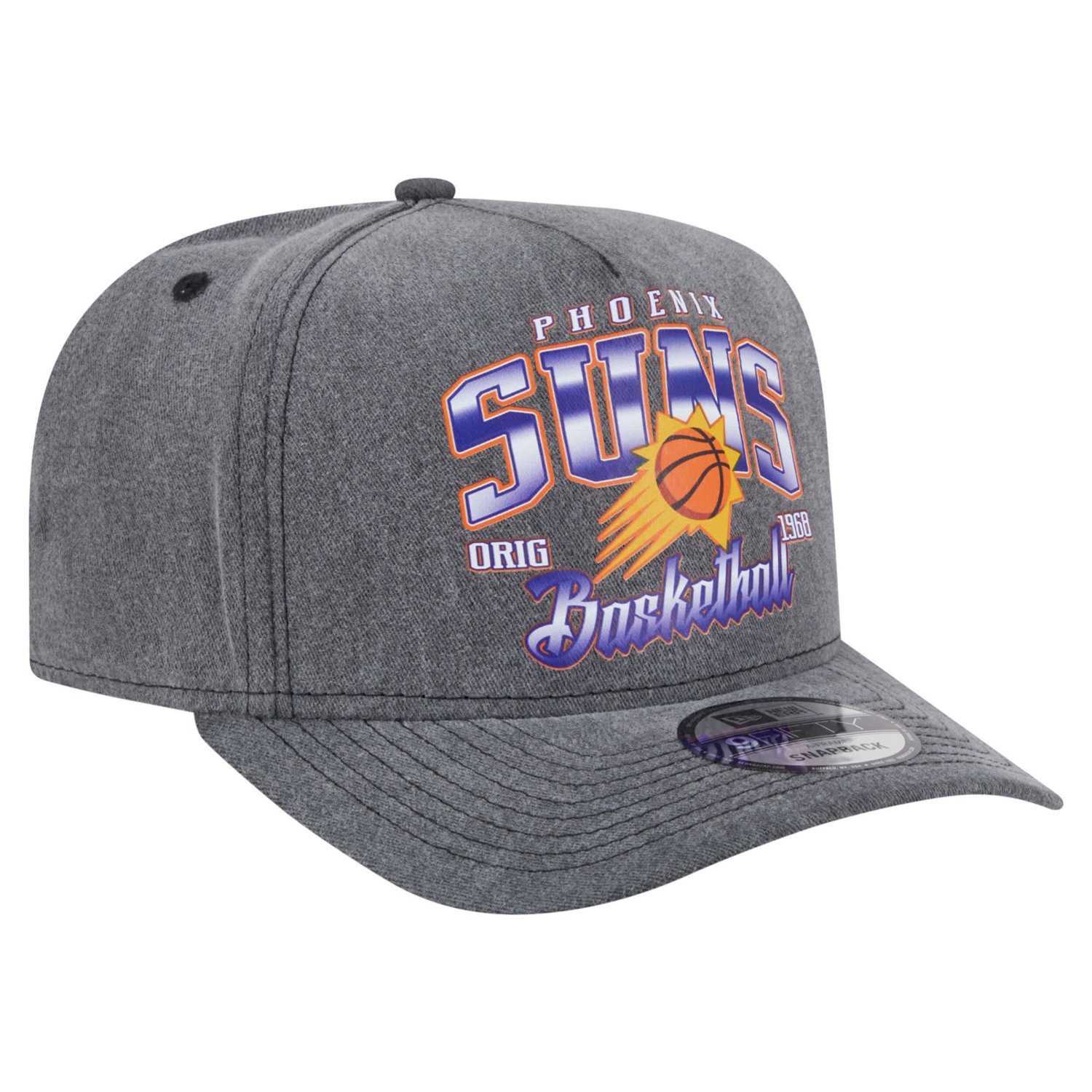 New Era Phoenix Suns Throwback Washed Pre-Curved 9FIFTY Snapback Hat - view number 3