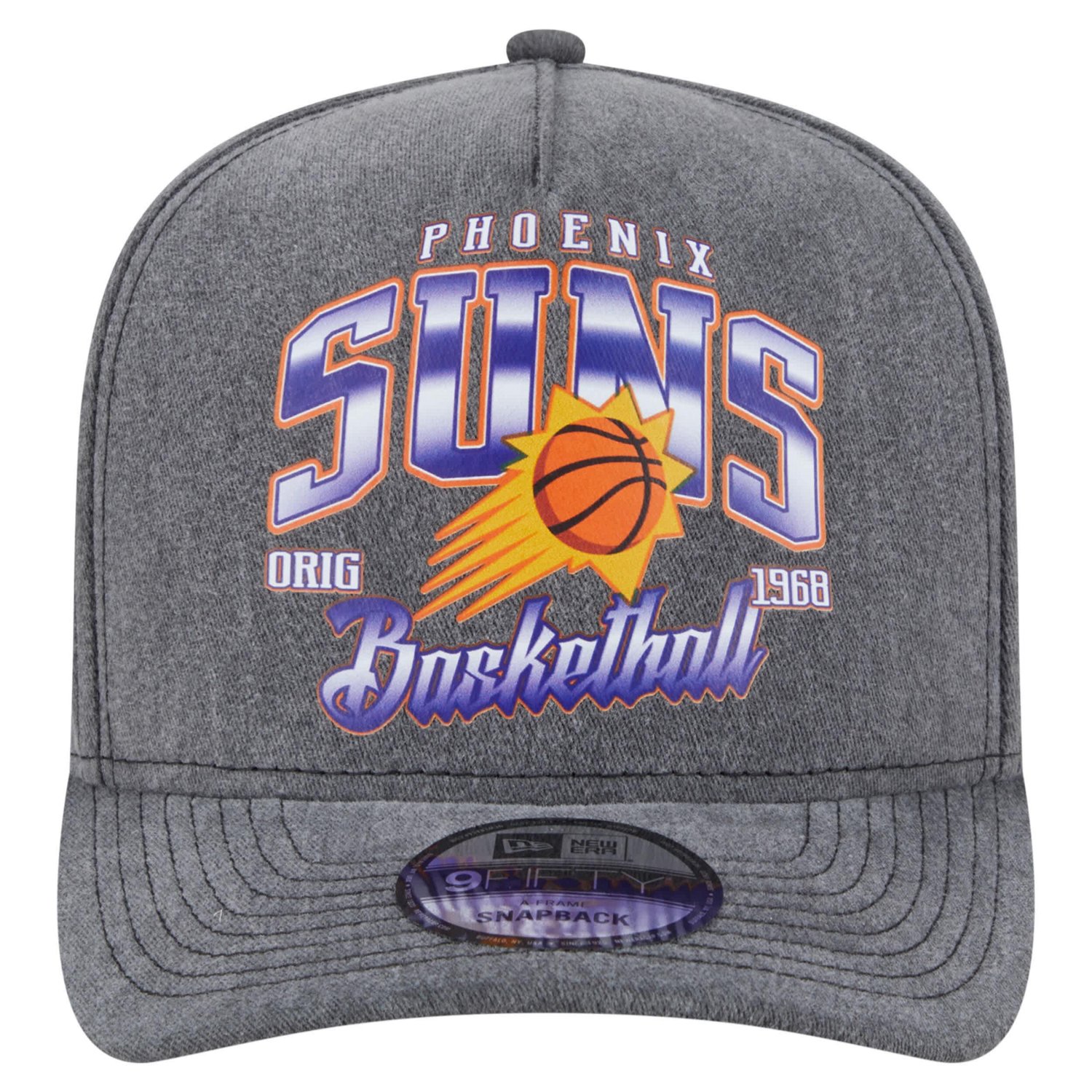 New Era Phoenix Suns Throwback Washed Pre-Curved 9FIFTY Snapback Hat - view number 2
